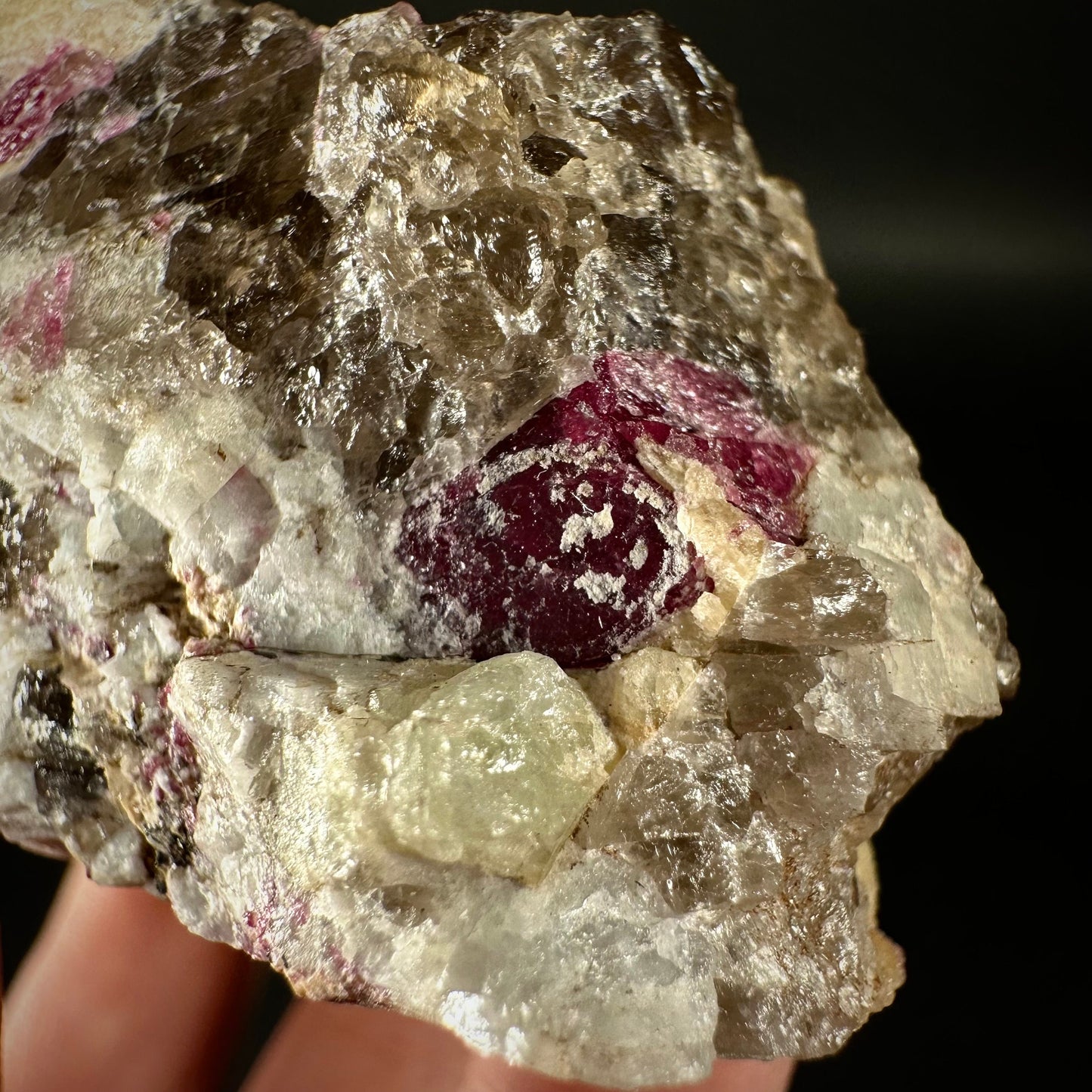 Rare! Londonite with Liddicoatite on Matrix (Madagascar) | rare minerals, mineral specimen, rare crystals