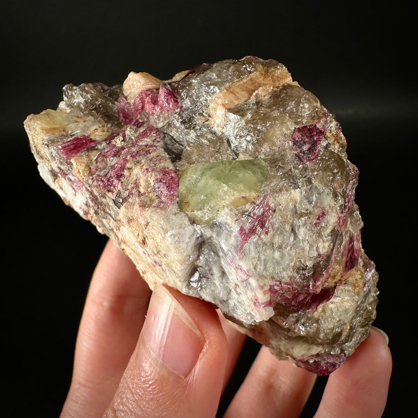 Rare! Londonite with Liddicoatite on Matrix (Madagascar) | rare minerals, mineral specimen, rare crystals