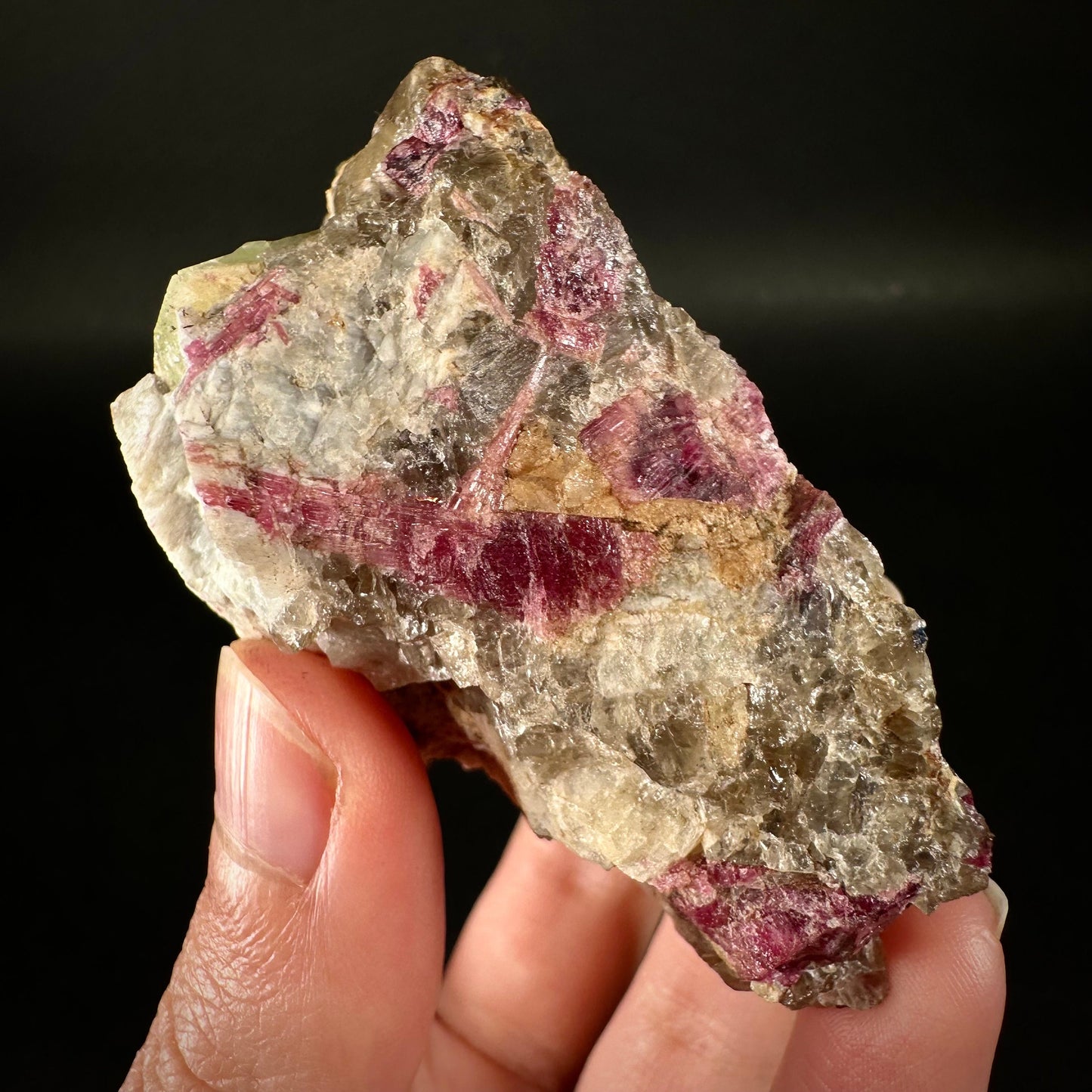 Rare! Londonite with Liddicoatite on Matrix (Madagascar) | rare minerals, mineral specimen, rare crystals