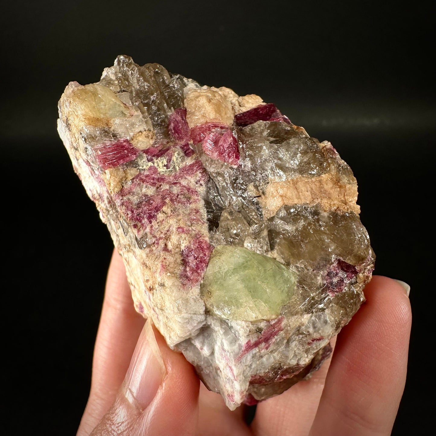Rare! Londonite with Liddicoatite on Matrix (Madagascar) | rare minerals, mineral specimen, rare crystals