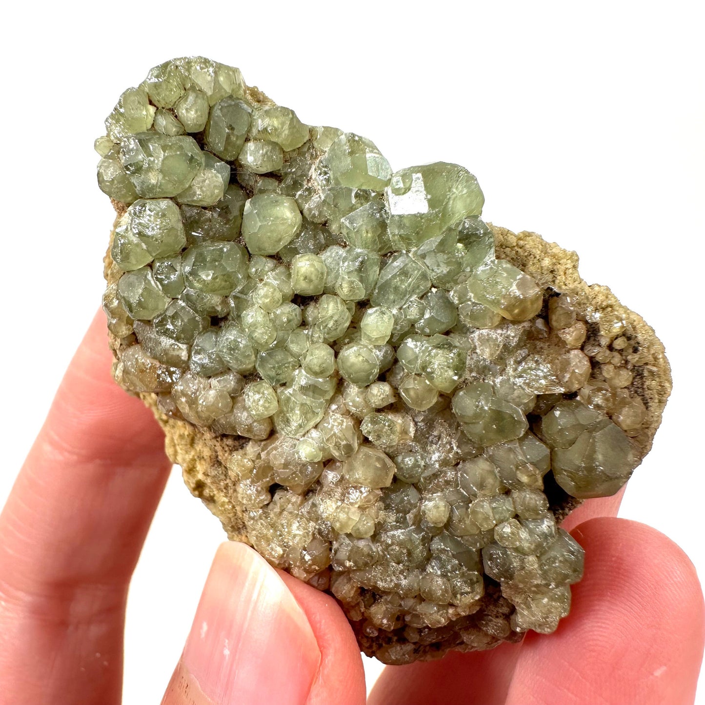 Demantoid Garnet on Matrix (Madagascar) | green garnet, rare minerals, demantoid garnet crystal, mineral specimen