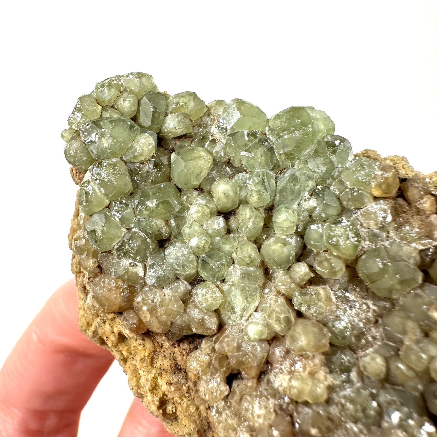 Demantoid Garnet on Matrix (Madagascar) | green garnet, rare minerals, demantoid garnet crystal, mineral specimen