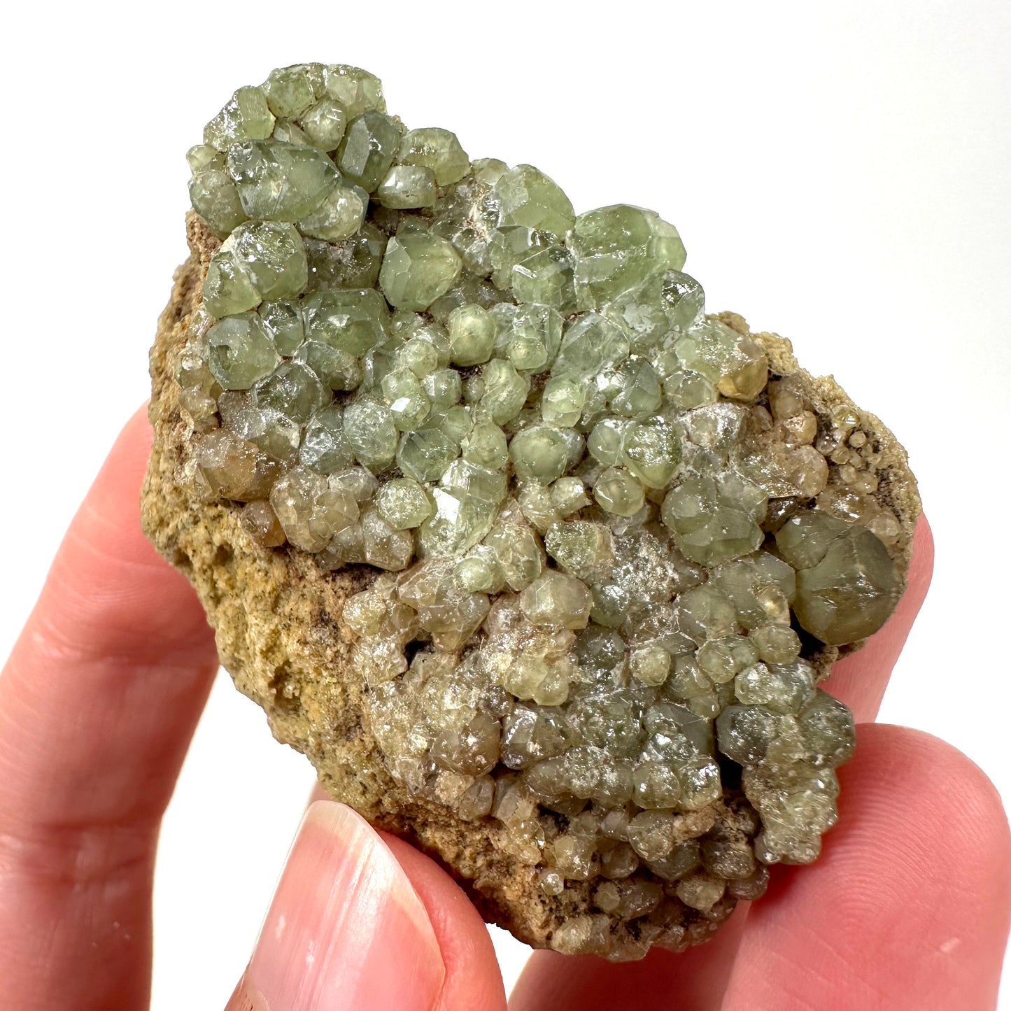 Demantoid Garnet on Matrix (Madagascar) | green garnet, rare minerals, demantoid garnet crystal, mineral specimen