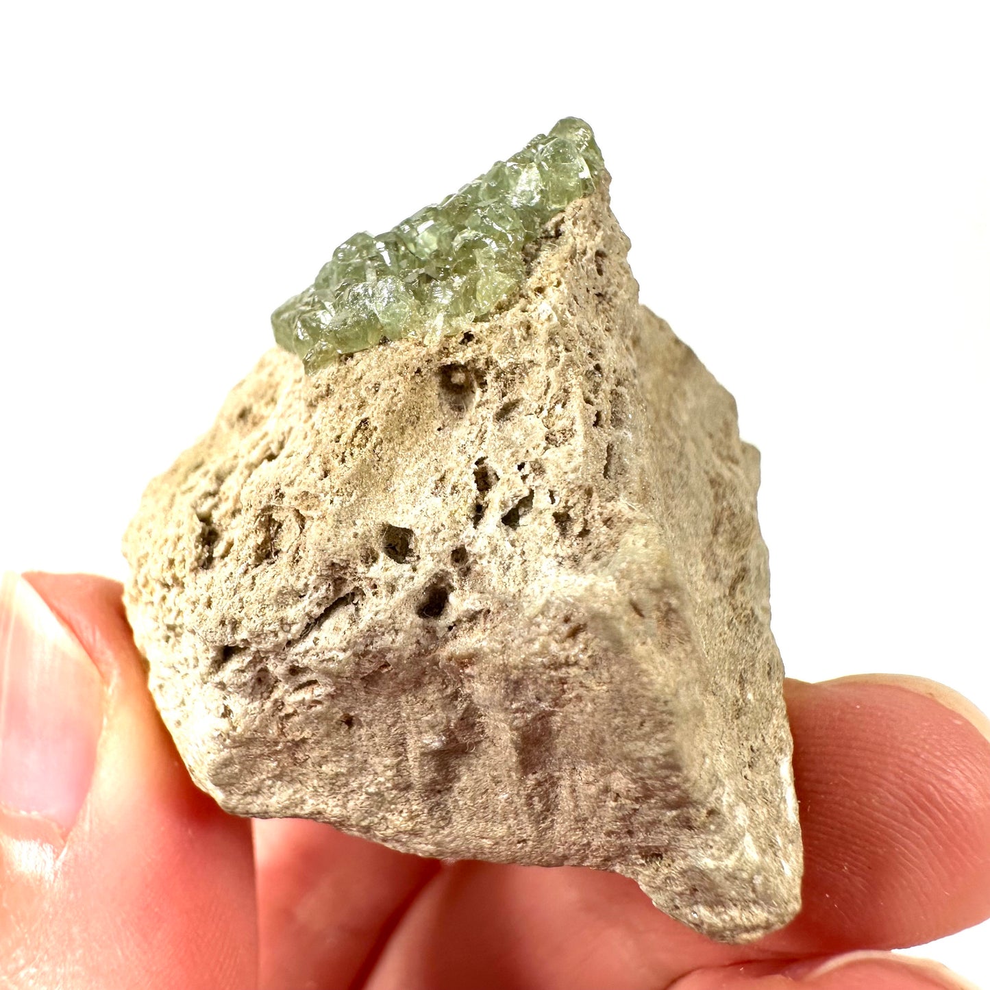 Demantoid Garnet on Matrix (Madagascar) | green garnet, rare minerals, demantoid garnet crystal, mineral specimen
