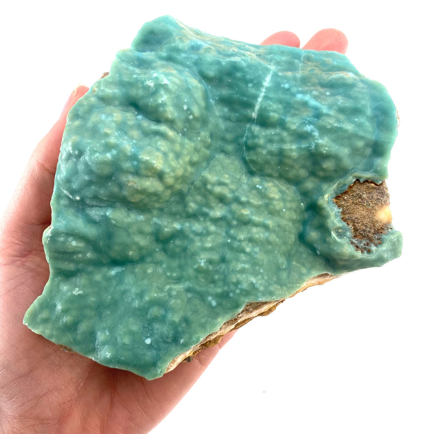 Blue Aragonite (Afghanistan), blue aragonite specimen, raw aragonite, botryoidal aragonite crystal