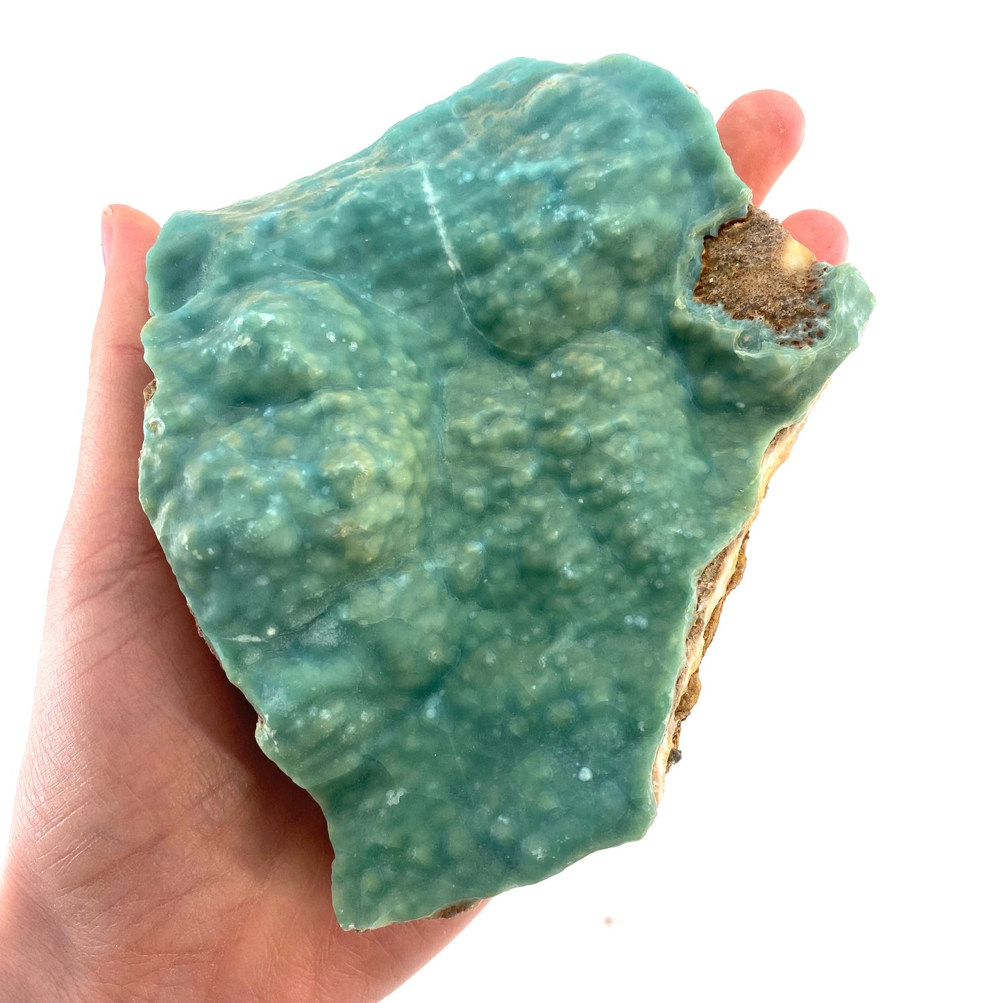 Blue Aragonite (Afghanistan), blue aragonite specimen, raw aragonite, botryoidal aragonite crystal