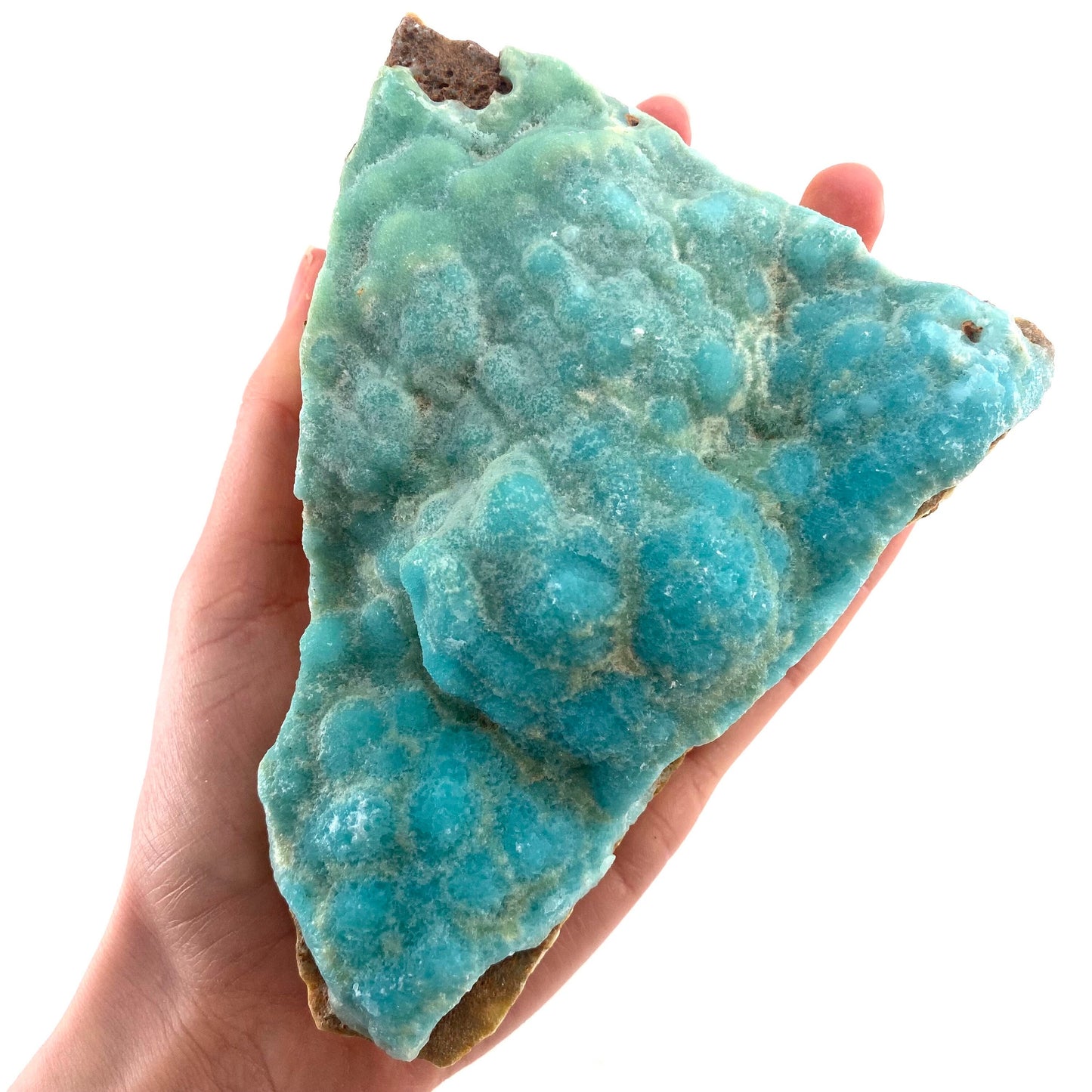 Blue Aragonite (Afghanistan), blue aragonite specimen, raw aragonite, botryoidal aragonite crystal