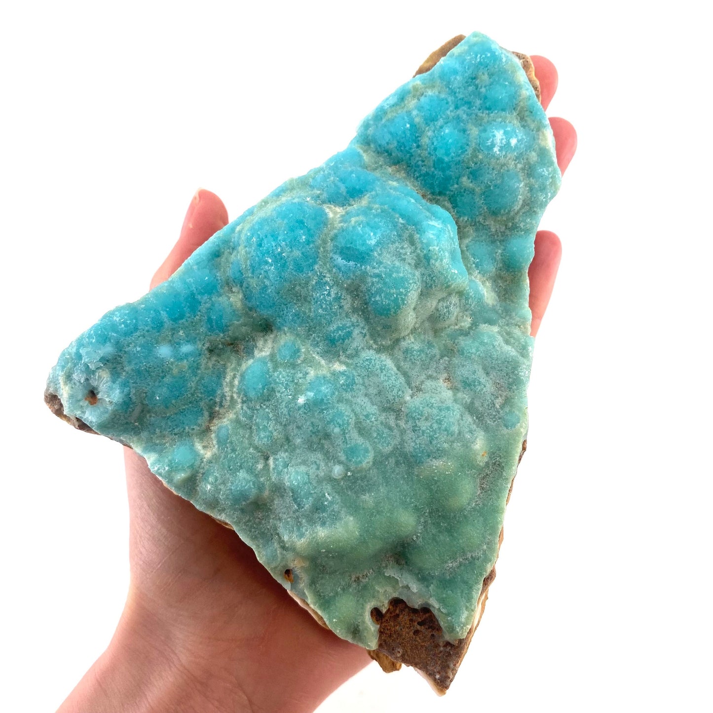 Blue Aragonite (Afghanistan), blue aragonite specimen, raw aragonite, botryoidal aragonite crystal