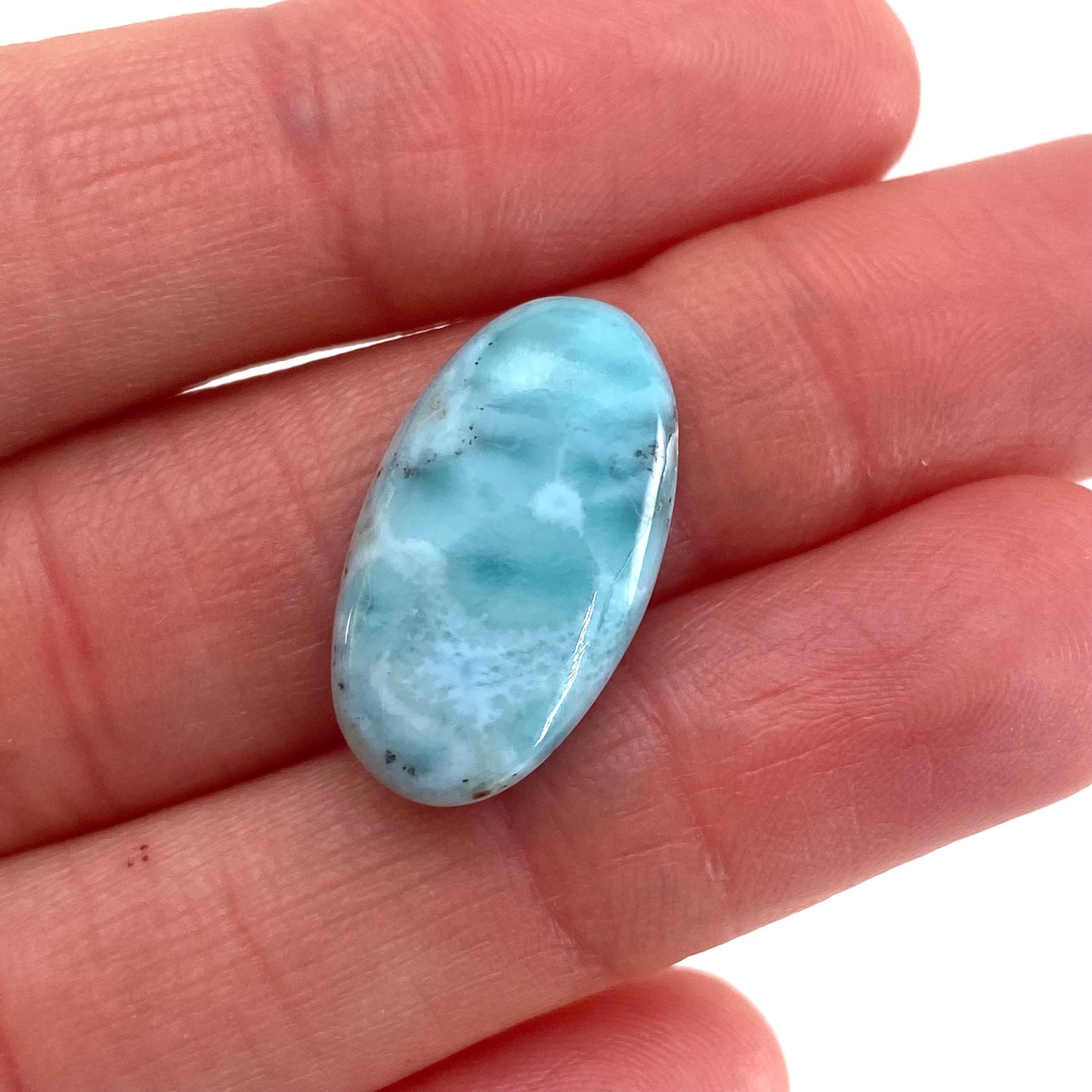 Larimar Cabochon, blue larimar cabochon, gemstone cabochon, larimar crystal, larimar cab, polished larimar