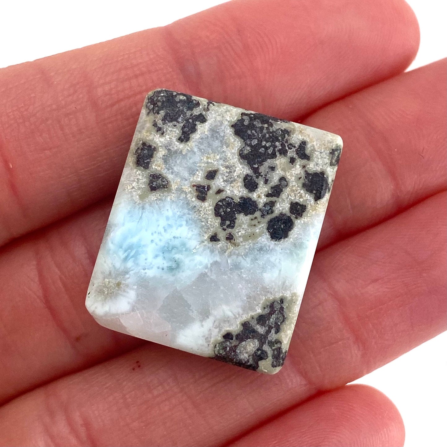 Larimar Cabochon, blue larimar cabochon, gemstone cabochon, larimar crystal, larimar cab, polished larimar