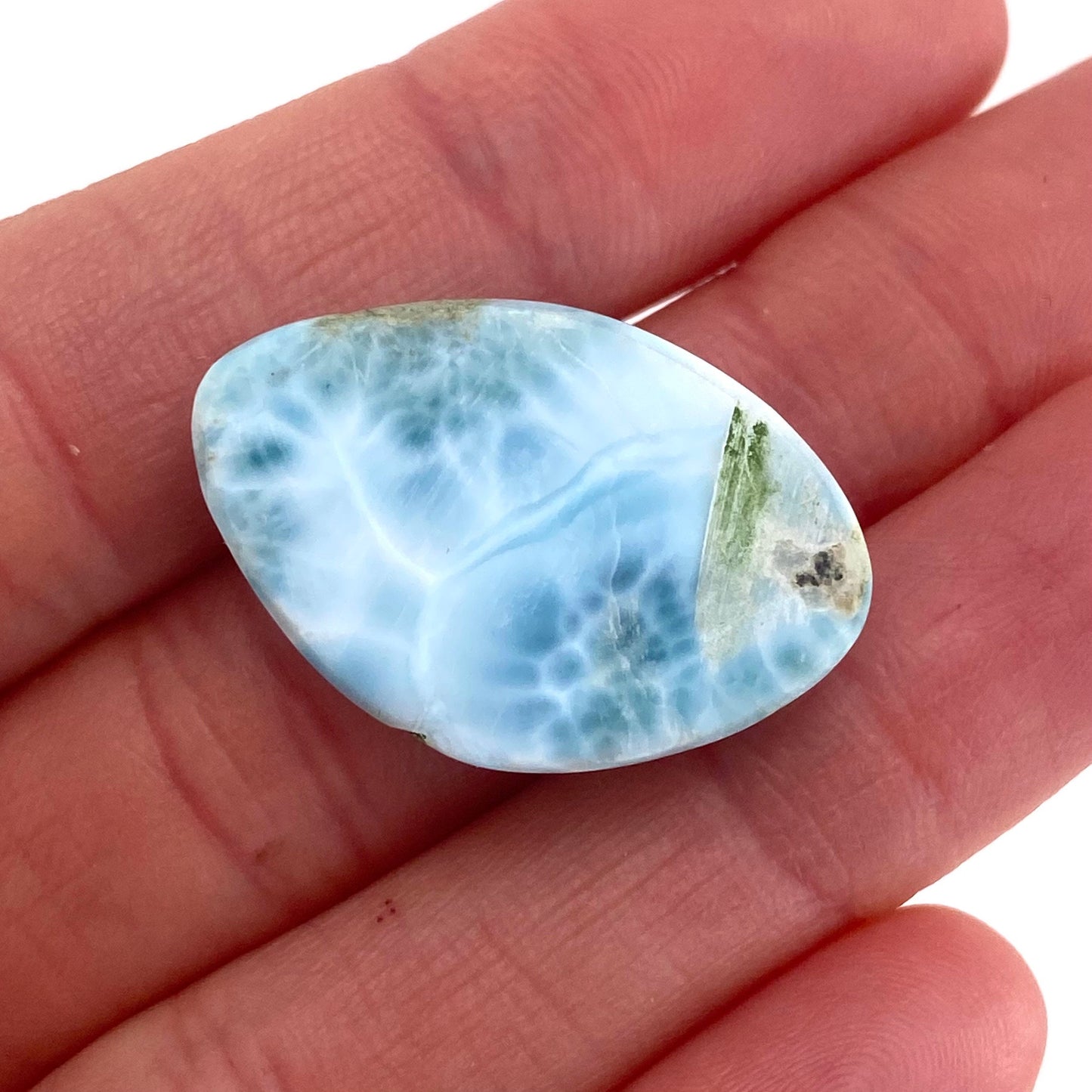 Larimar Cabochon, blue larimar cabochon, gemstone cabochon, larimar crystal, larimar cab, polished larimar