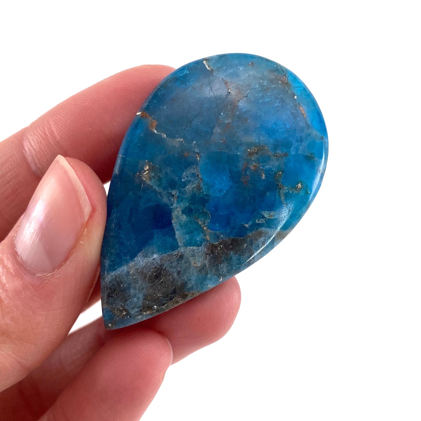 Blue Apatite Cabochon, gemstone cabochon, crystal cabochon, blue apatite crystal, blue apatite cab