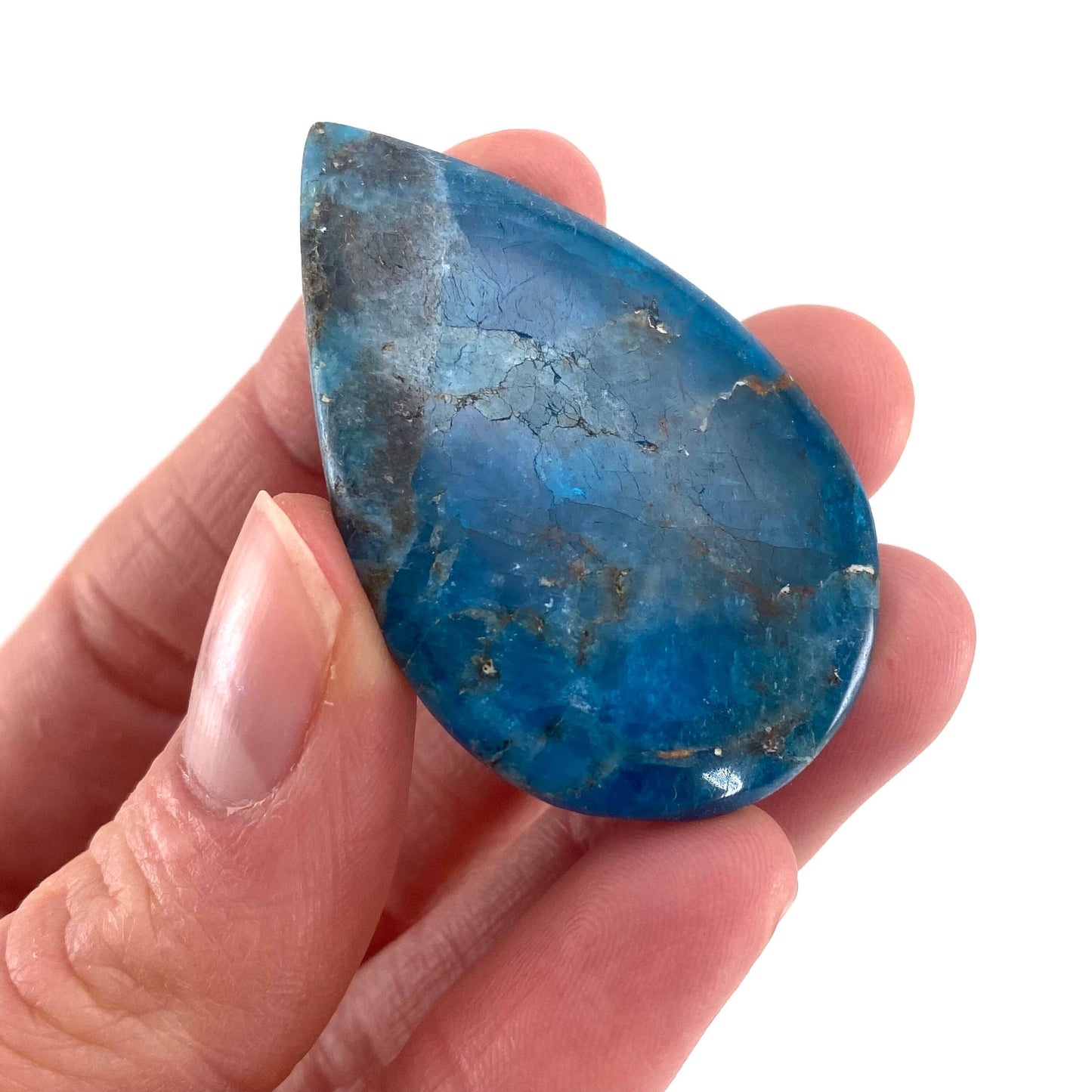 Blue Apatite Cabochon, gemstone cabochon, crystal cabochon, blue apatite crystal, blue apatite cab