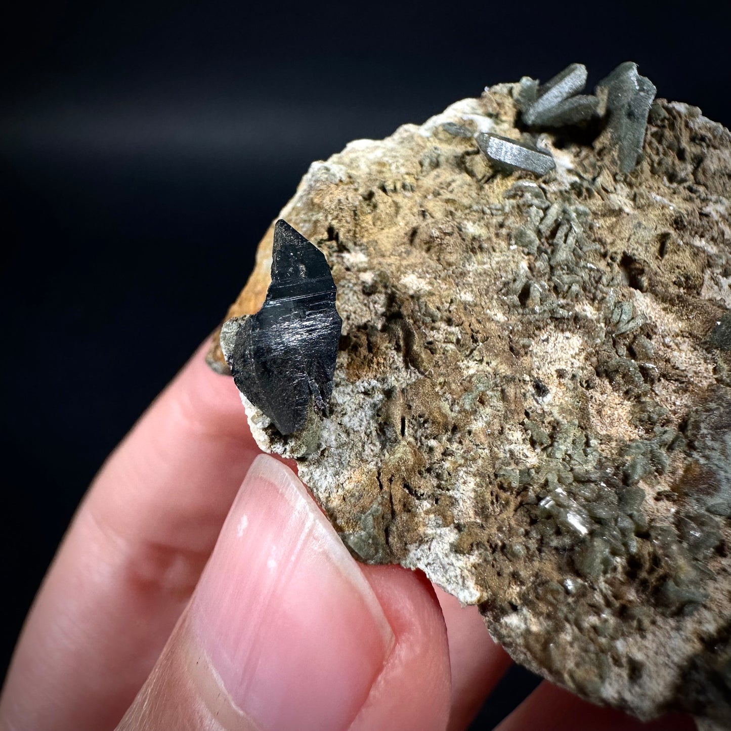 Anatase & Chlorite Quartz on Matrix (Pakistan) | anatase crystal, terminated anatase, mineral specimen, rare gems