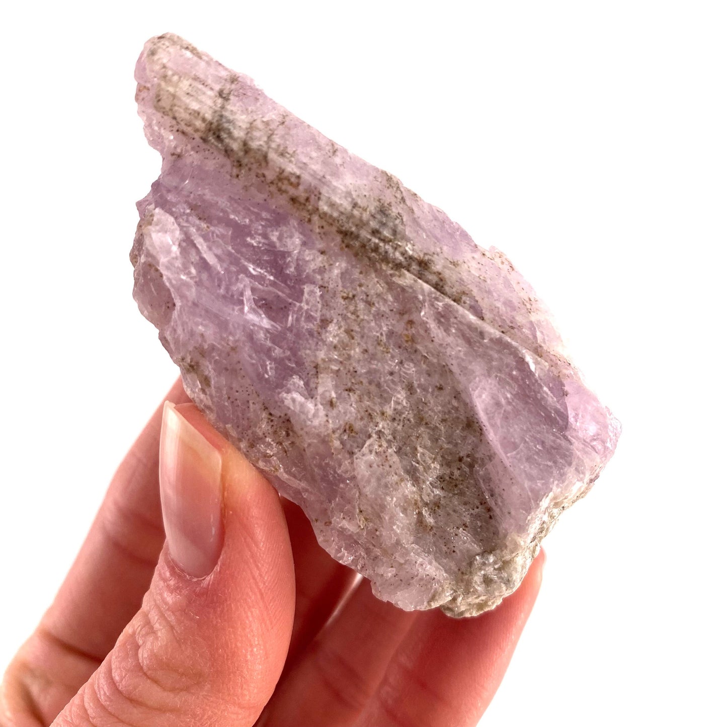 Lavender Kunzite (Pakistan), pink kunzite specimen, spodumene, kunzite crystal, raw kunzite, mineral specimen
