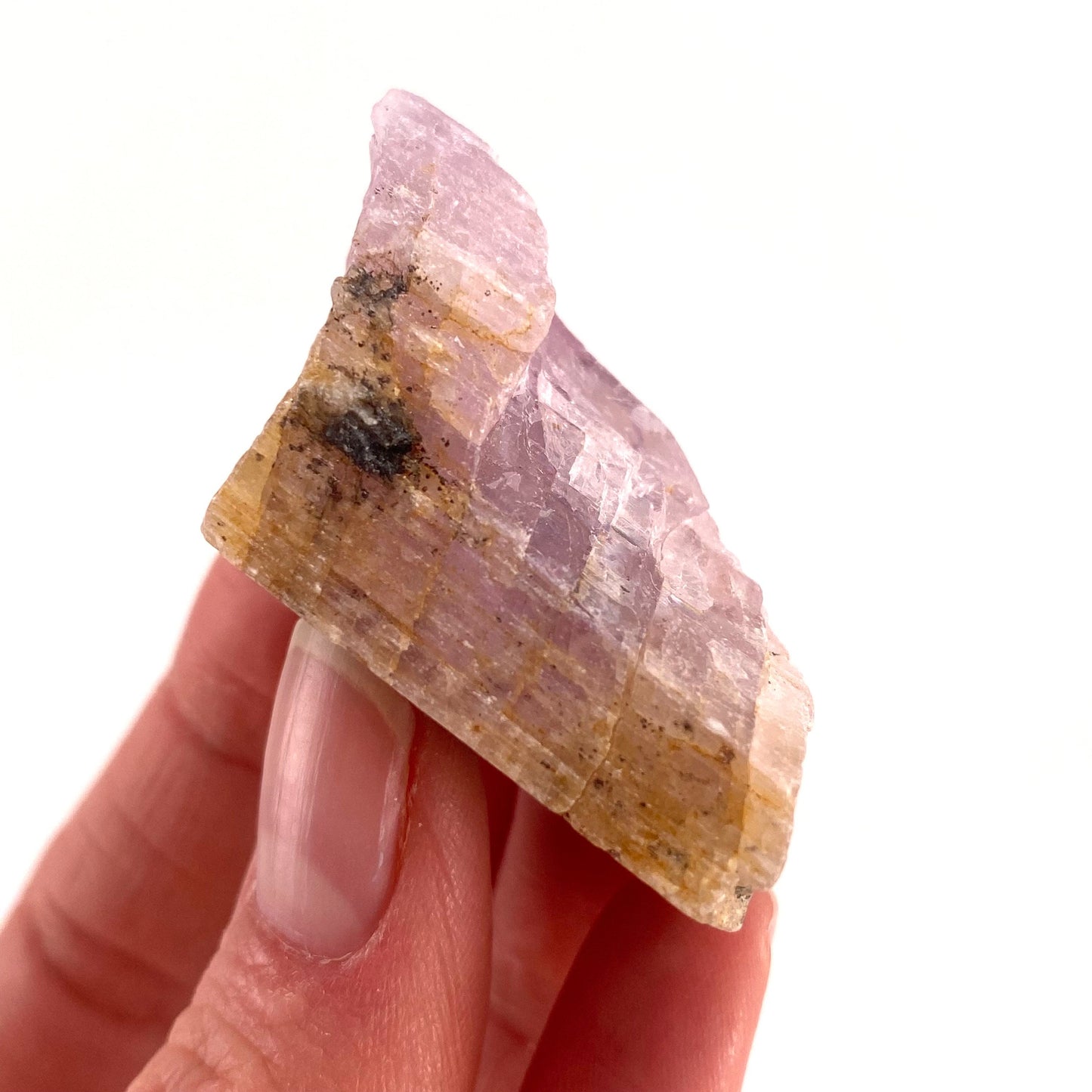 Lavender Kunzite (Pakistan), pink kunzite specimen, spodumene, kunzite crystal, raw kunzite, mineral specimen