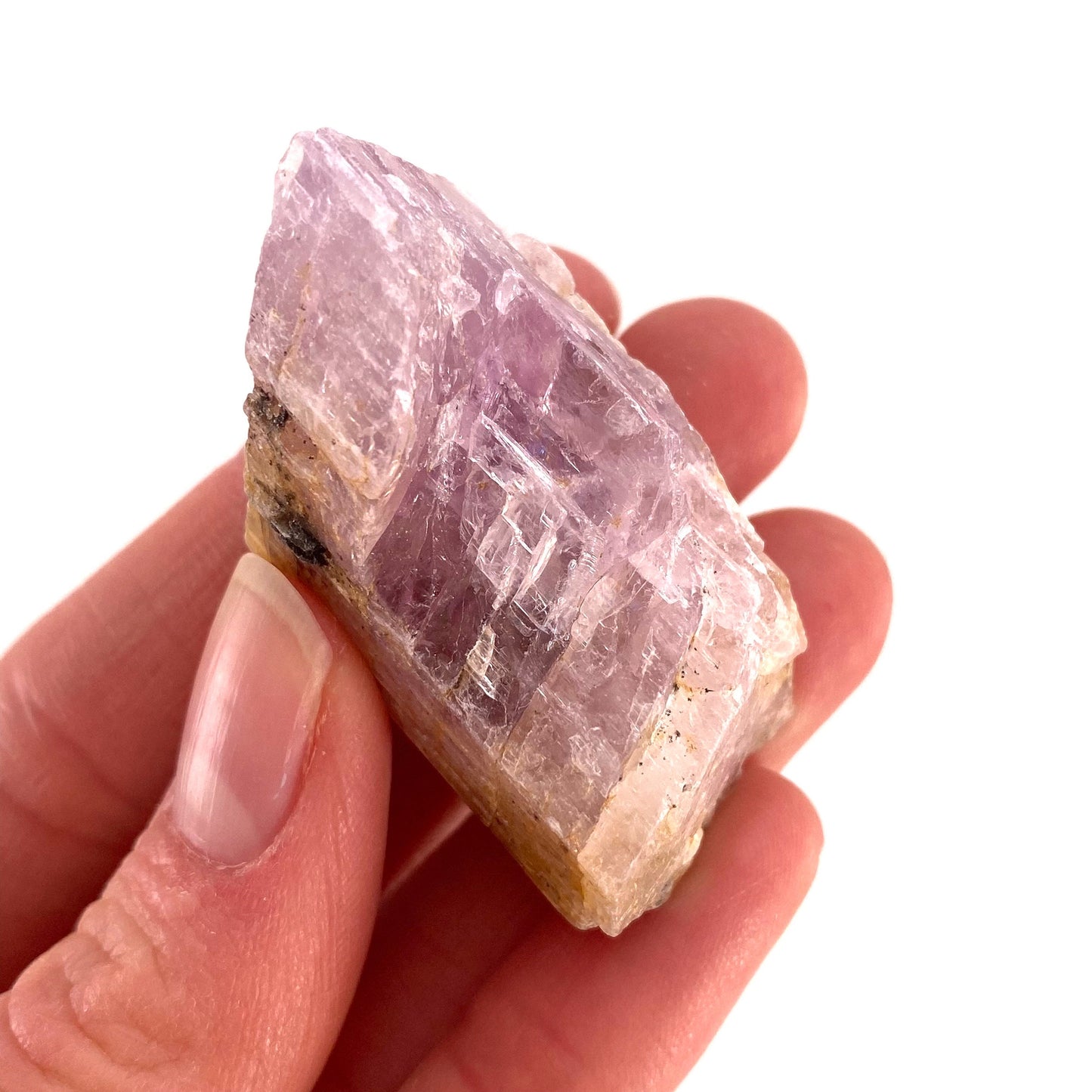Lavender Kunzite (Pakistan), pink kunzite specimen, spodumene, kunzite crystal, raw kunzite, mineral specimen