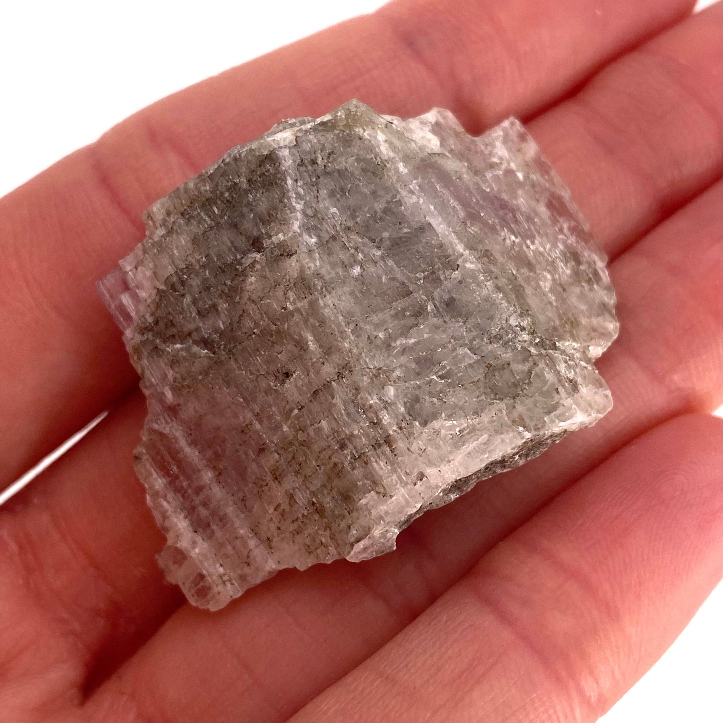 Lavender Kunzite (Pakistan), pink kunzite specimen, spodumene, kunzite crystal, raw kunzite, mineral specimen