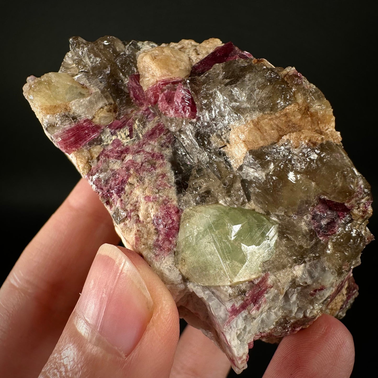 Rare! Londonite with Liddicoatite on Matrix (Madagascar) | rare minerals, mineral specimen, rare crystals