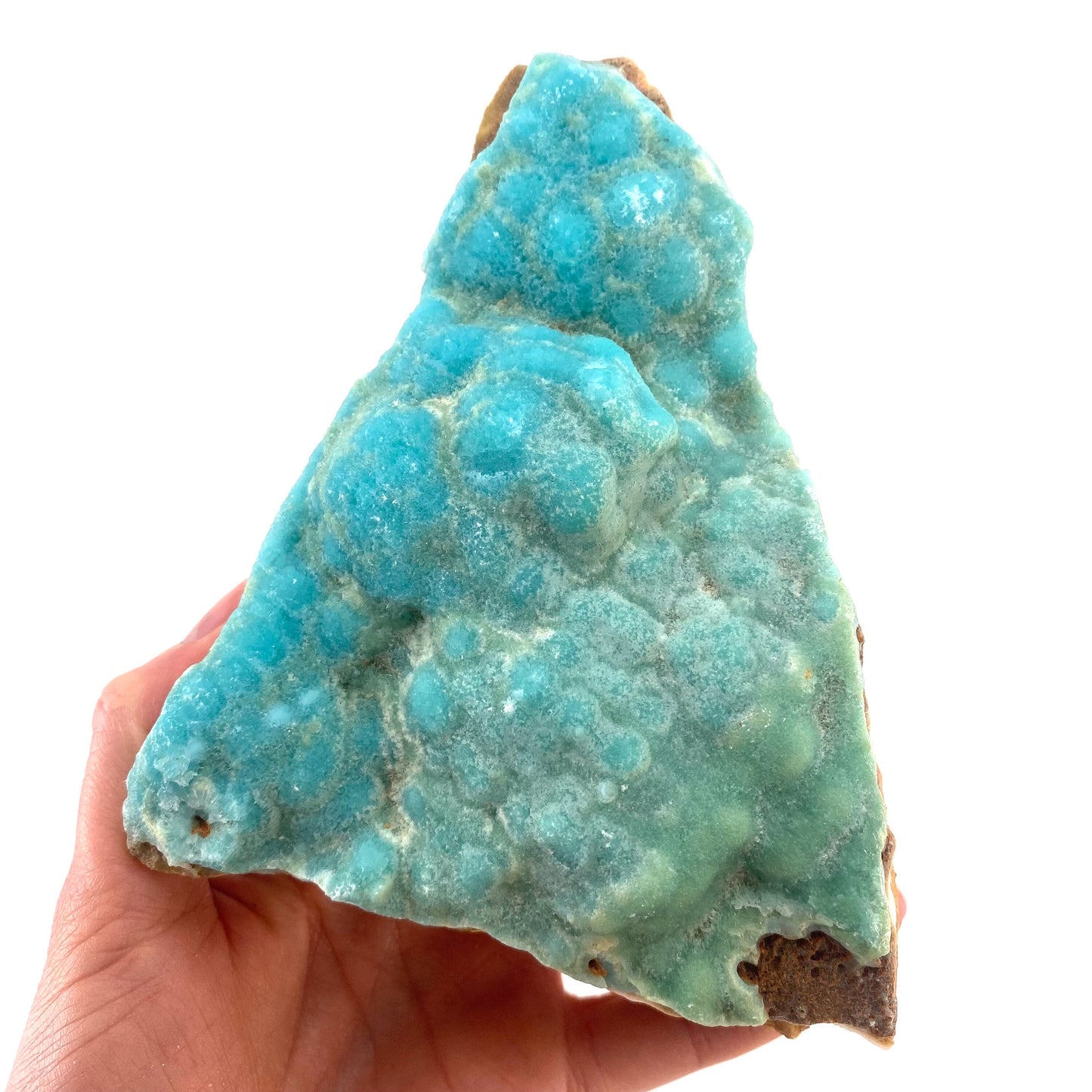 Blue Aragonite (Afghanistan), blue aragonite specimen, raw aragonite, botryoidal aragonite crystal