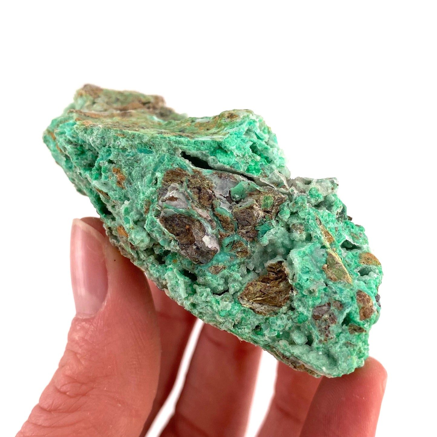 Druzy Mint Chrysoprase (Indonesia) | mint chrysoprase, druzy chrysoprase, druzy crystal, mineral specimen, crystals
