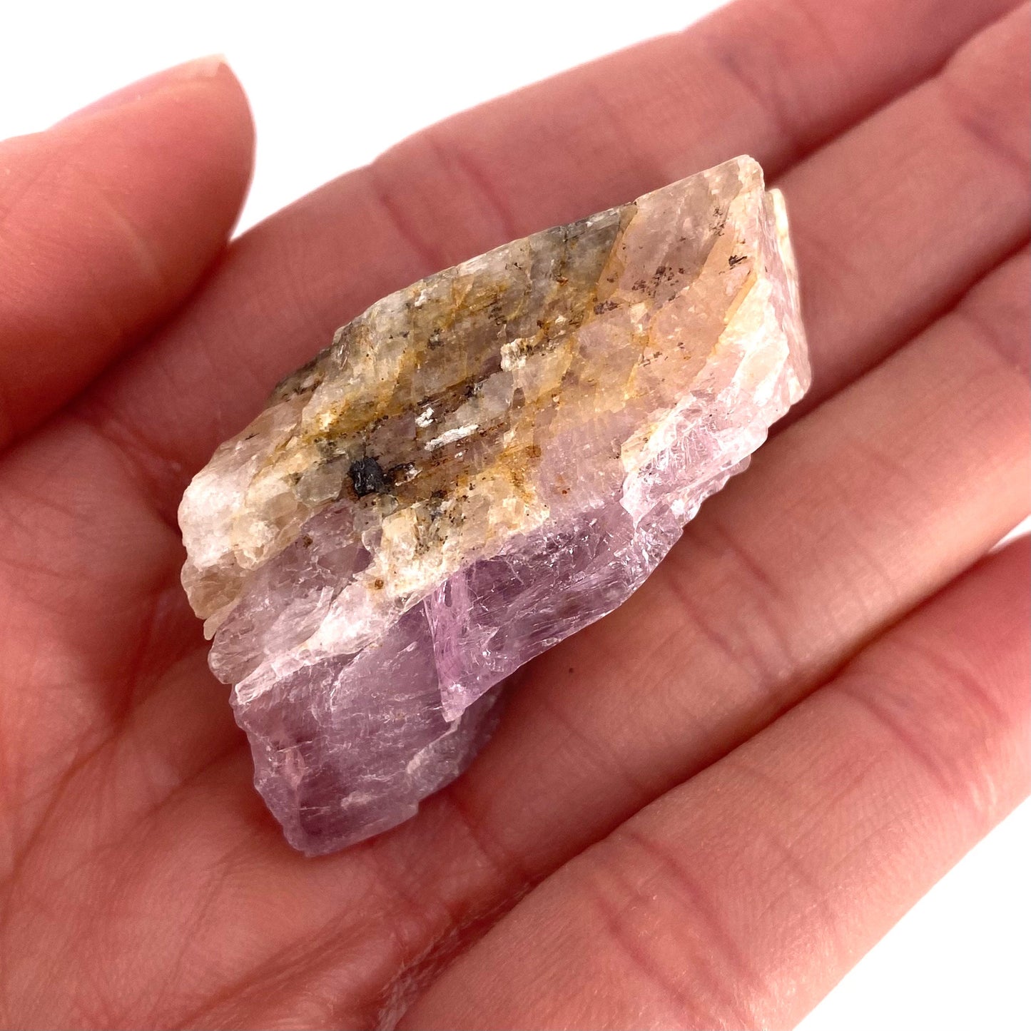 Lavender Kunzite (Pakistan), pink kunzite specimen, spodumene, kunzite crystal, raw kunzite, mineral specimen