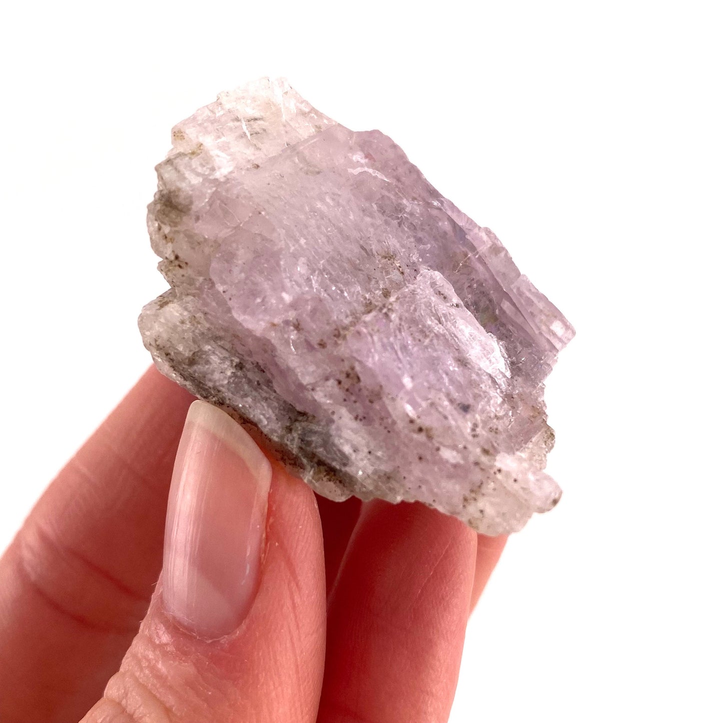 Lavender Kunzite (Pakistan), pink kunzite specimen, spodumene, kunzite crystal, raw kunzite, mineral specimen
