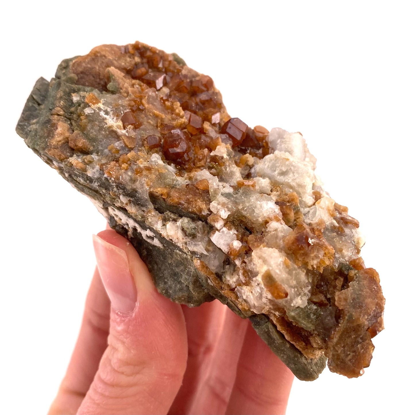 Spessartine Garnet (Pakistan) | raw garnet crystal, garnet crystal, rare crystals, orange garnet, mineral specimen