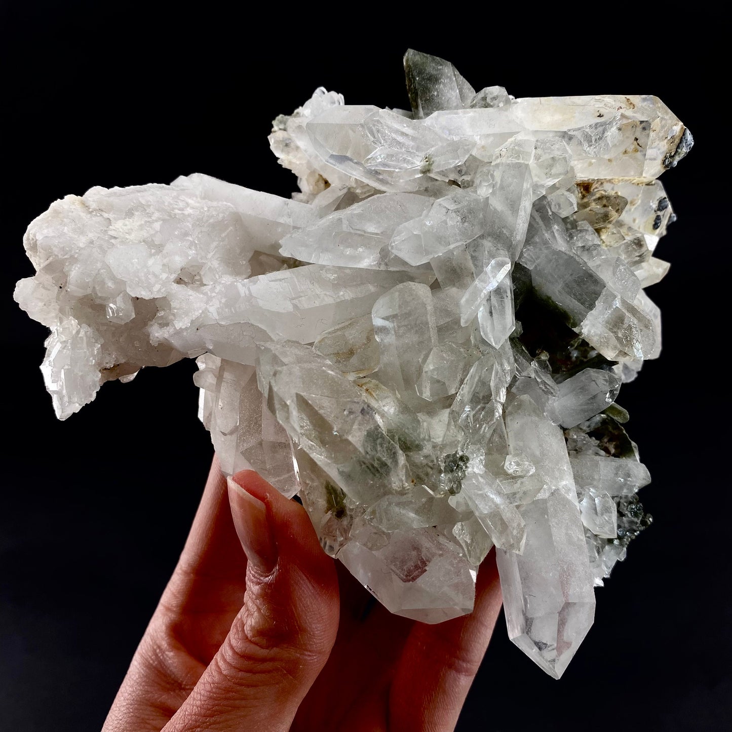 Chlorite Quartz (Pakistan) | green phantom quartz, chlorite quartz, green chlorite quartz