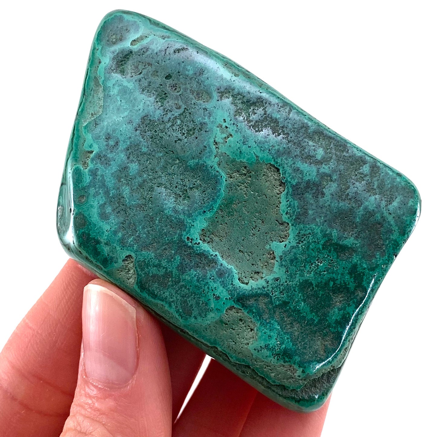 Polished Malachite Specimen (Congo), natural malachite, malachite freeform, malachite