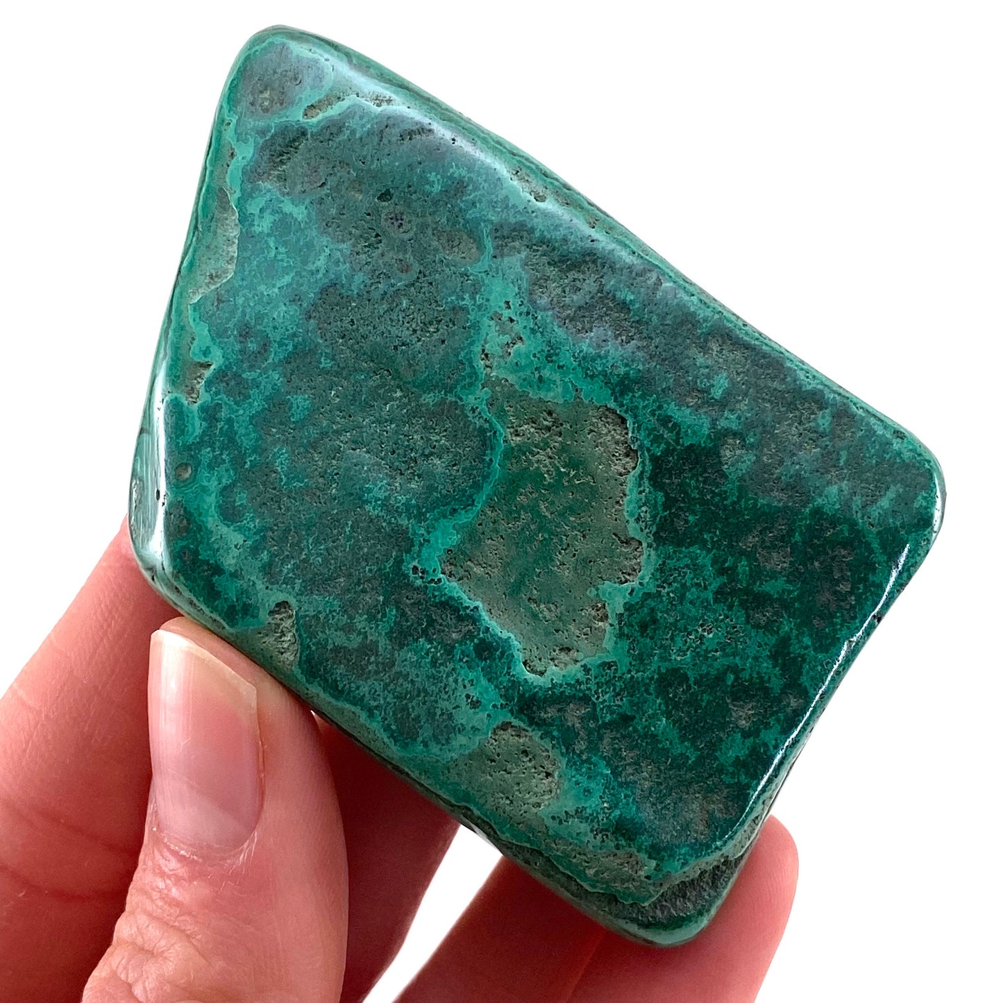 Polished Malachite Specimen (Congo), natural malachite, malachite freeform, malachite