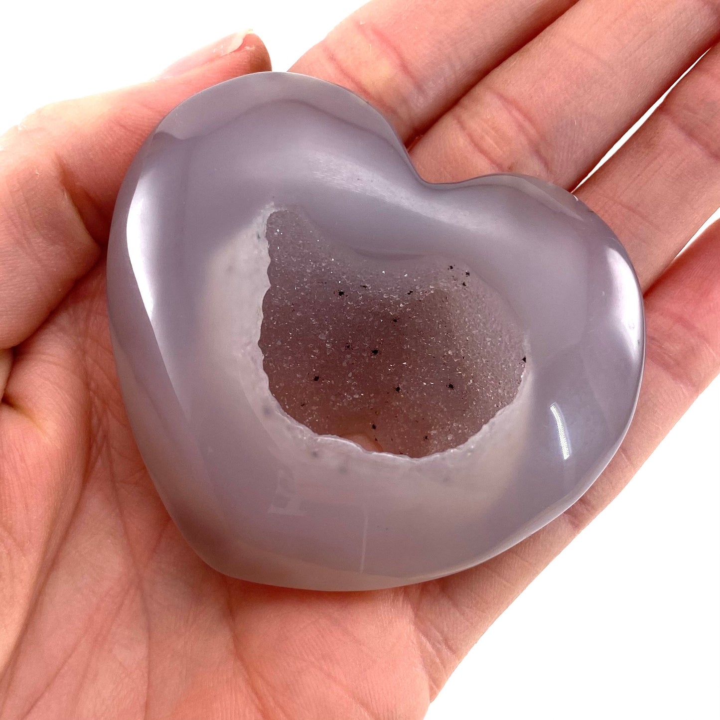 Agate Heart, Druzy Agate heart, polished crystal heart, agate geode heart, crystal heart