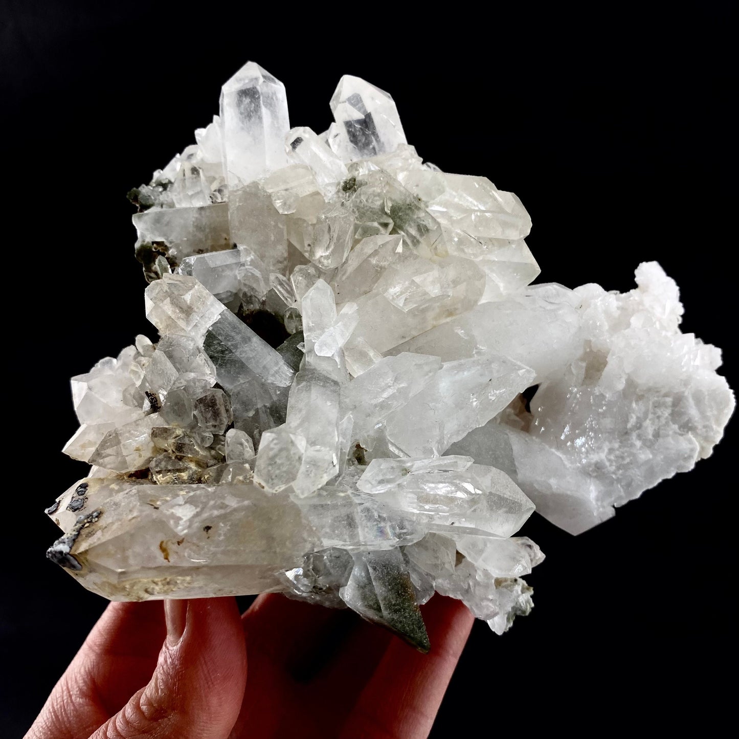 Chlorite Quartz (Pakistan) | green phantom quartz, chlorite quartz, green chlorite quartz