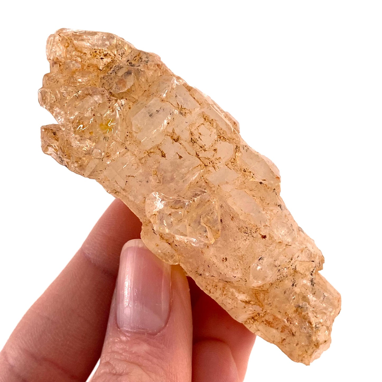 UV Reactive Petroleum Quartz Point (Madagascar) | natural petroleum quartz crystal, UV reactive crystal, enhydro quartz, firefly quartz