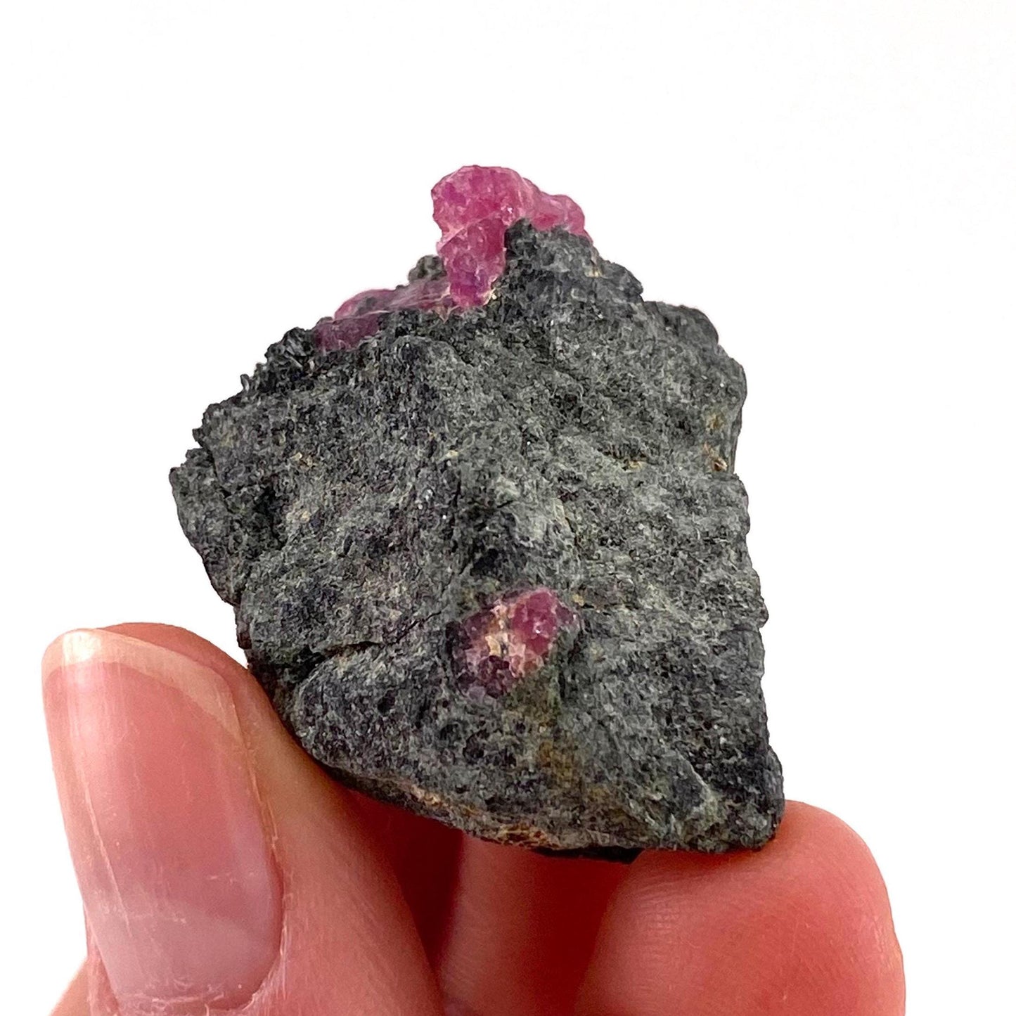 Natural Ruby on Matrix (Tanzania) | UV reactive Ruby, natural red ruby, red ruby, authentic ruby, corundum var. ruby, mineral specimen