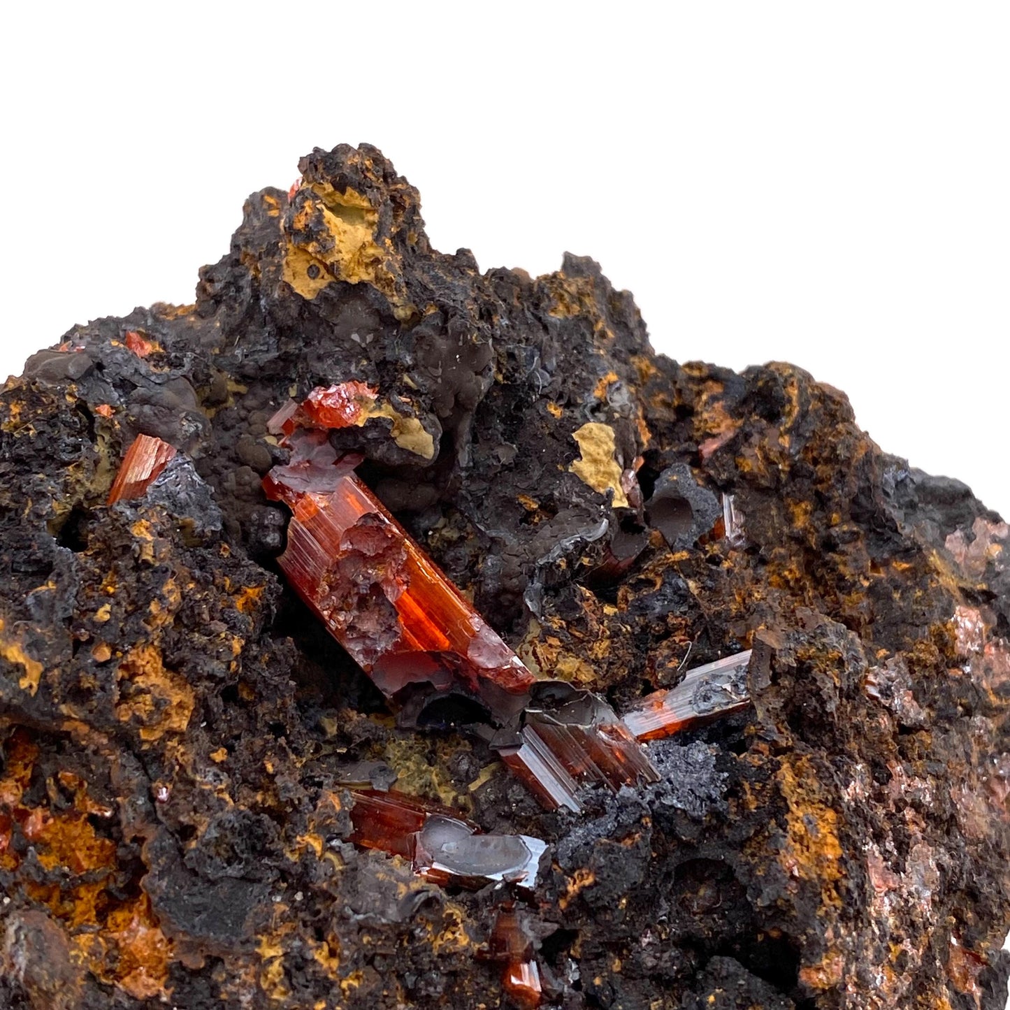 Crocoite Specimen (Australia), raw crocoite, crocoite crystal, orange crocoite, mineral specimen, rare minerals