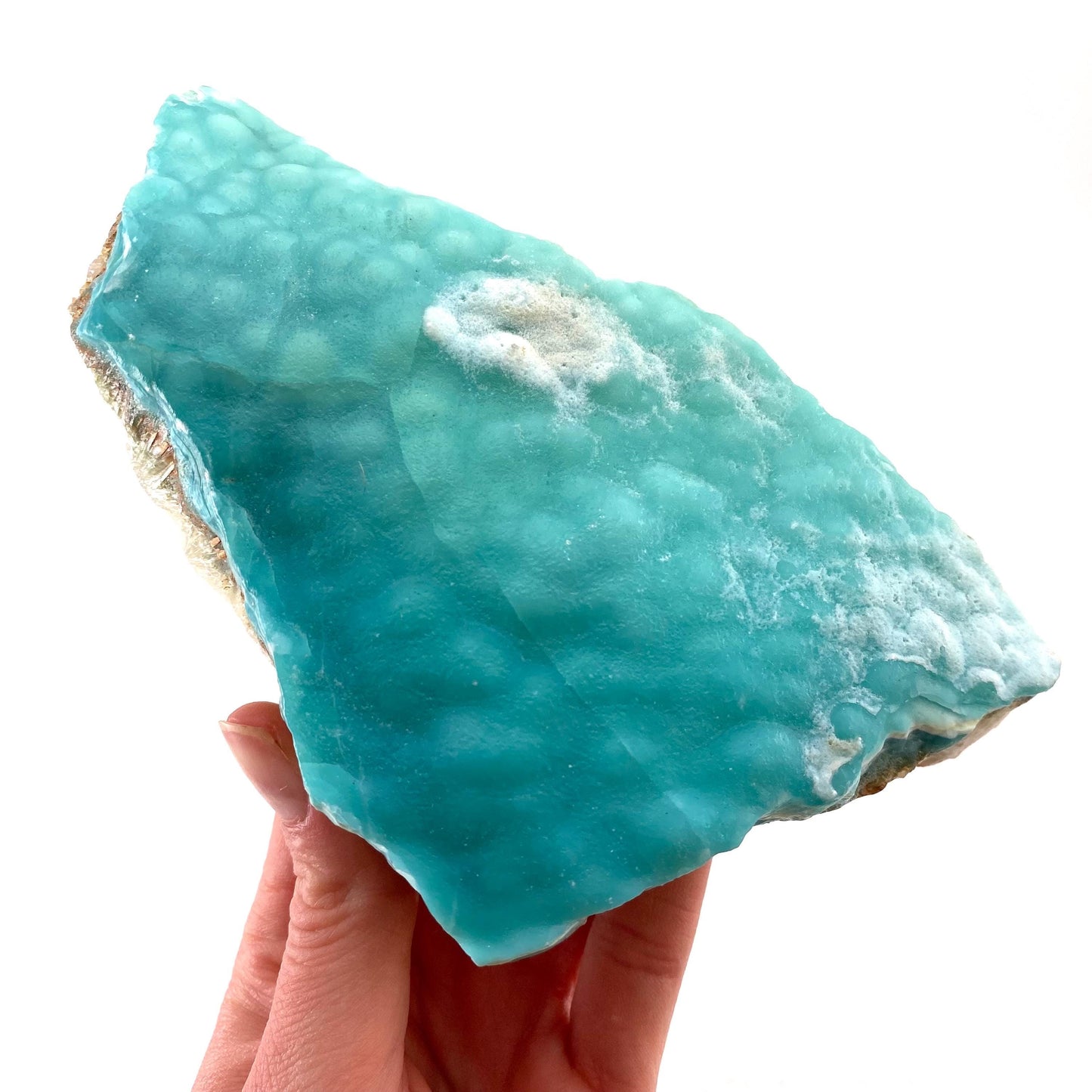 Blue Aragonite (Afghanistan), blue aragonite specimen, raw aragonite, botryoidal aragonite crystal