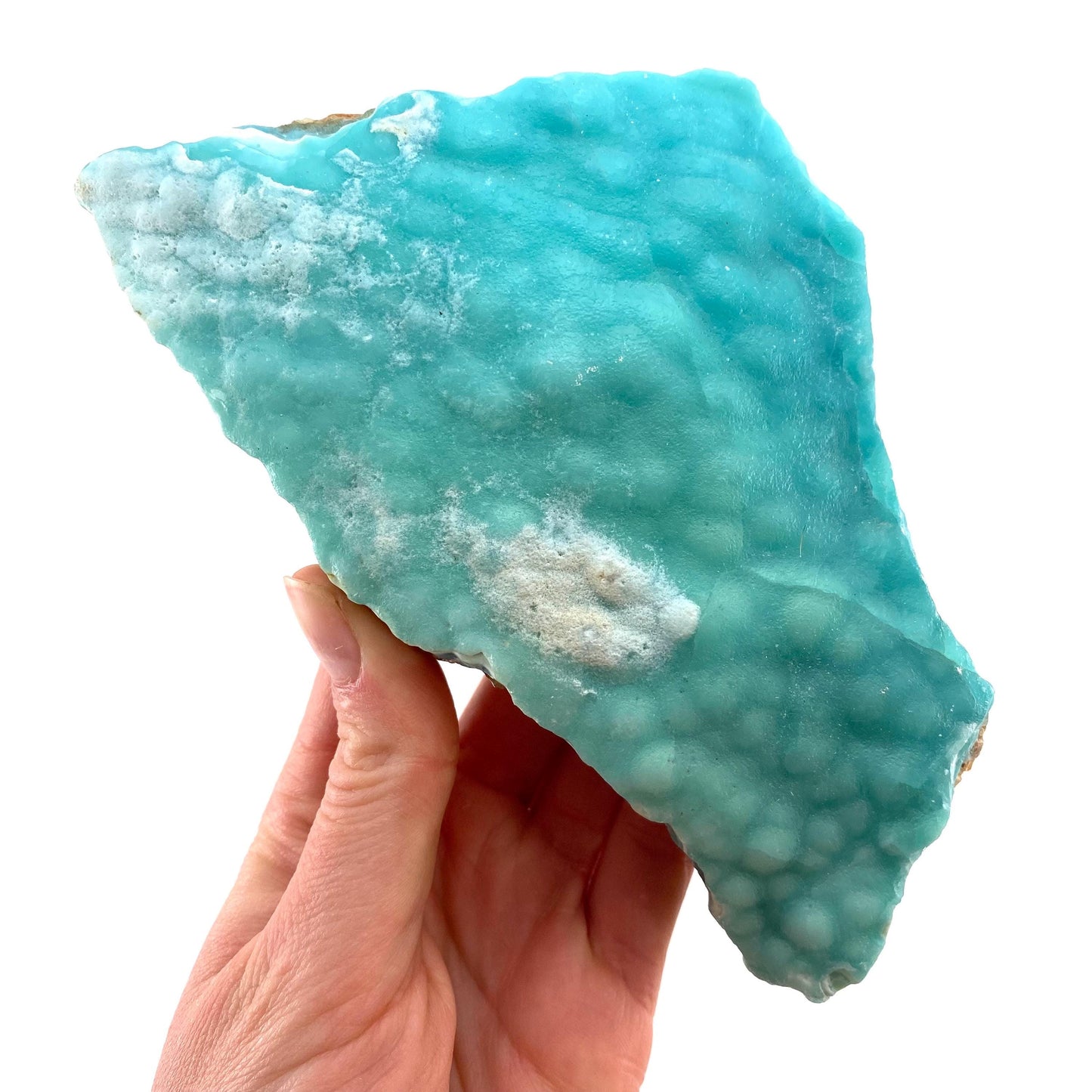 Blue Aragonite (Afghanistan), blue aragonite specimen, raw aragonite, botryoidal aragonite crystal