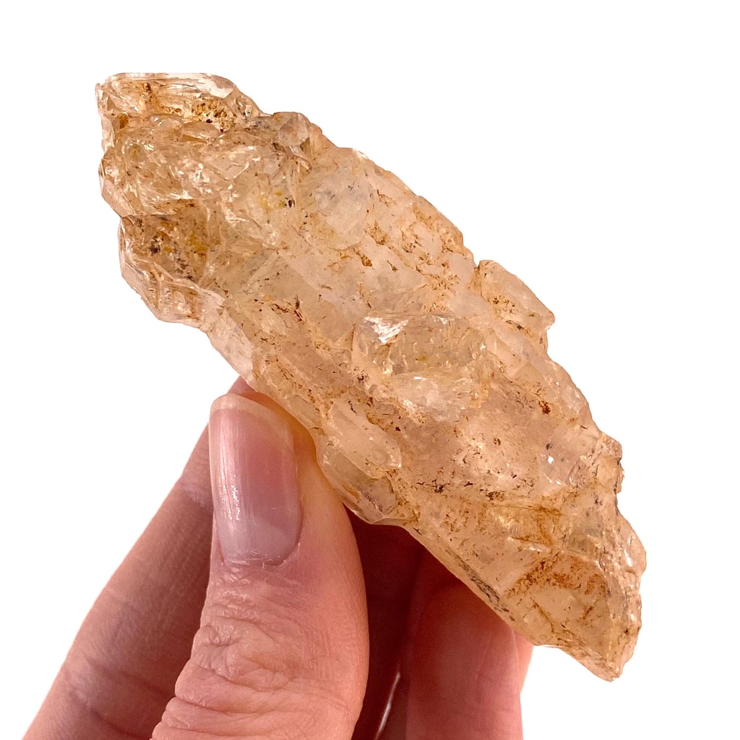 UV Reactive Petroleum Quartz Point (Madagascar) | natural petroleum quartz crystal, UV reactive crystal, enhydro quartz, firefly quartz