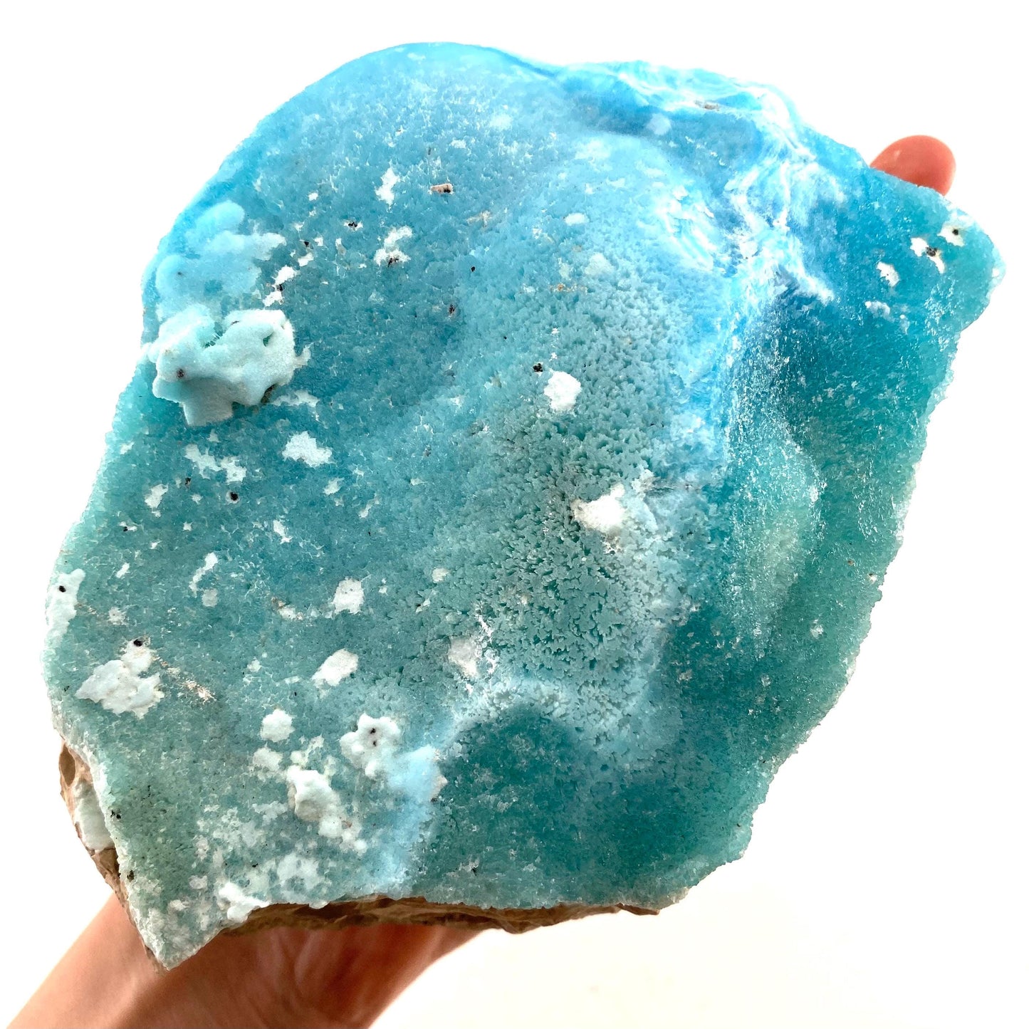 Blue Aragonite (Afghanistan), blue aragonite specimen, raw aragonite, botryoidal aragonite crystal