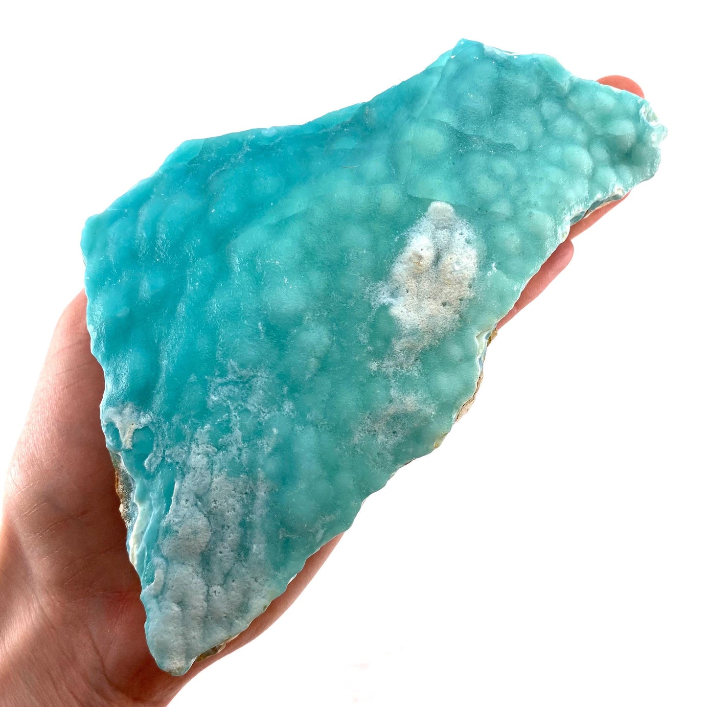 Blue Aragonite (Afghanistan), blue aragonite specimen, raw aragonite, botryoidal aragonite crystal