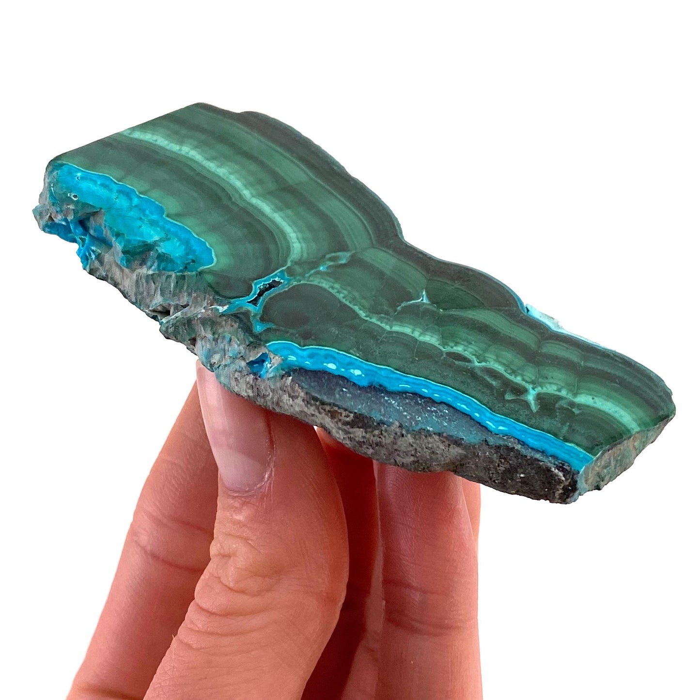 Malachite & Chrysocolla Slice (Congo), natural malachite, malachite slice, malachite slab, malacolla slice, polished malachite