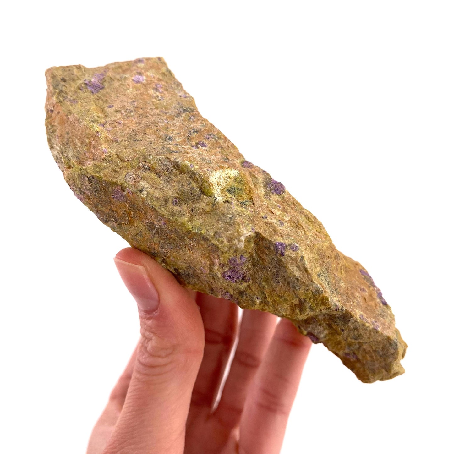 Raw Atlantisite (Tasmania) | stichtite in serpentine, serpentine, purple stichtite, stichtite