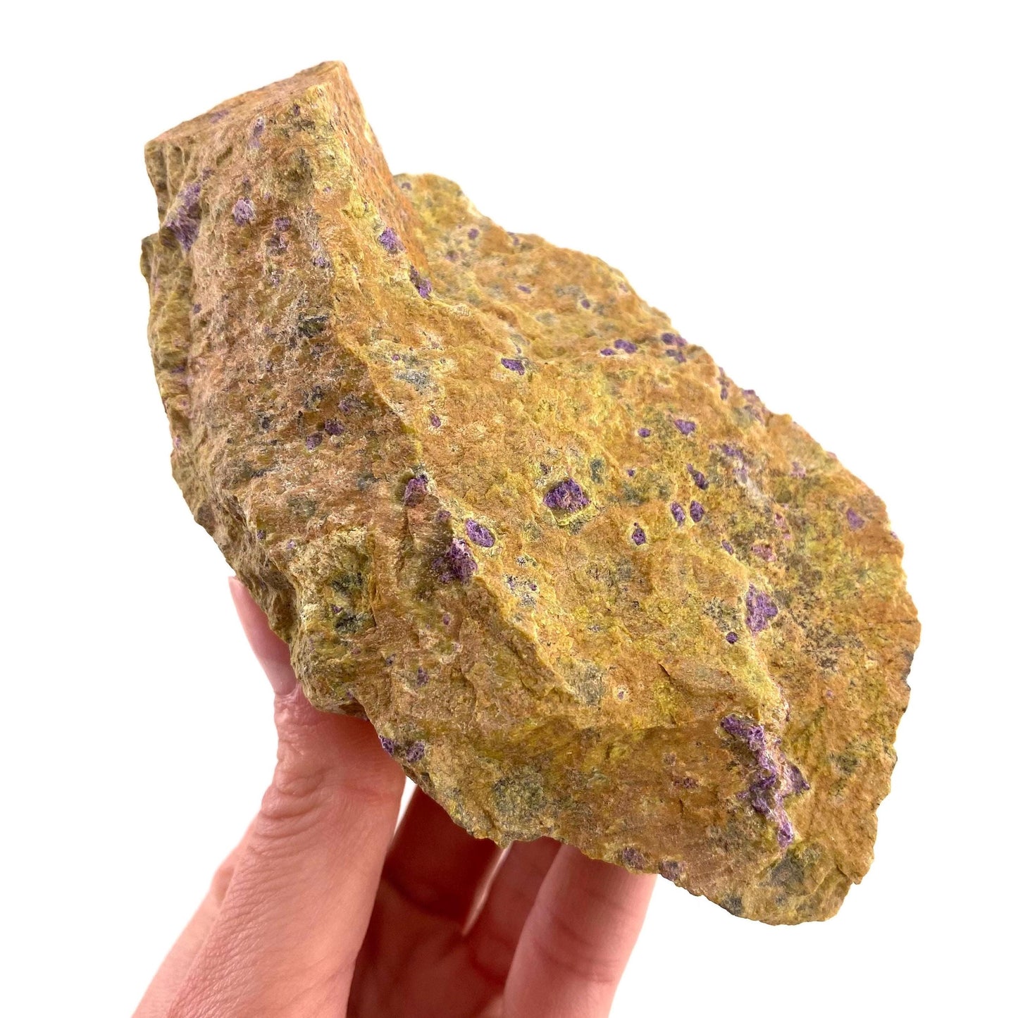Raw Atlantisite (Tasmania) | stichtite in serpentine, serpentine, purple stichtite, stichtite