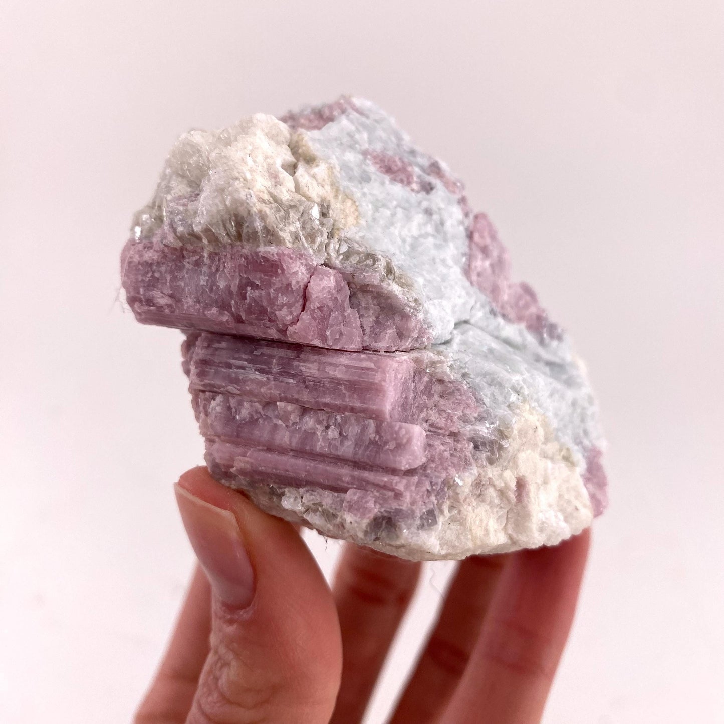 Pink Tourmaline in Quartz (Namibia), raw tourmaline, rubellite, pink tourmaline, raw lepidolite