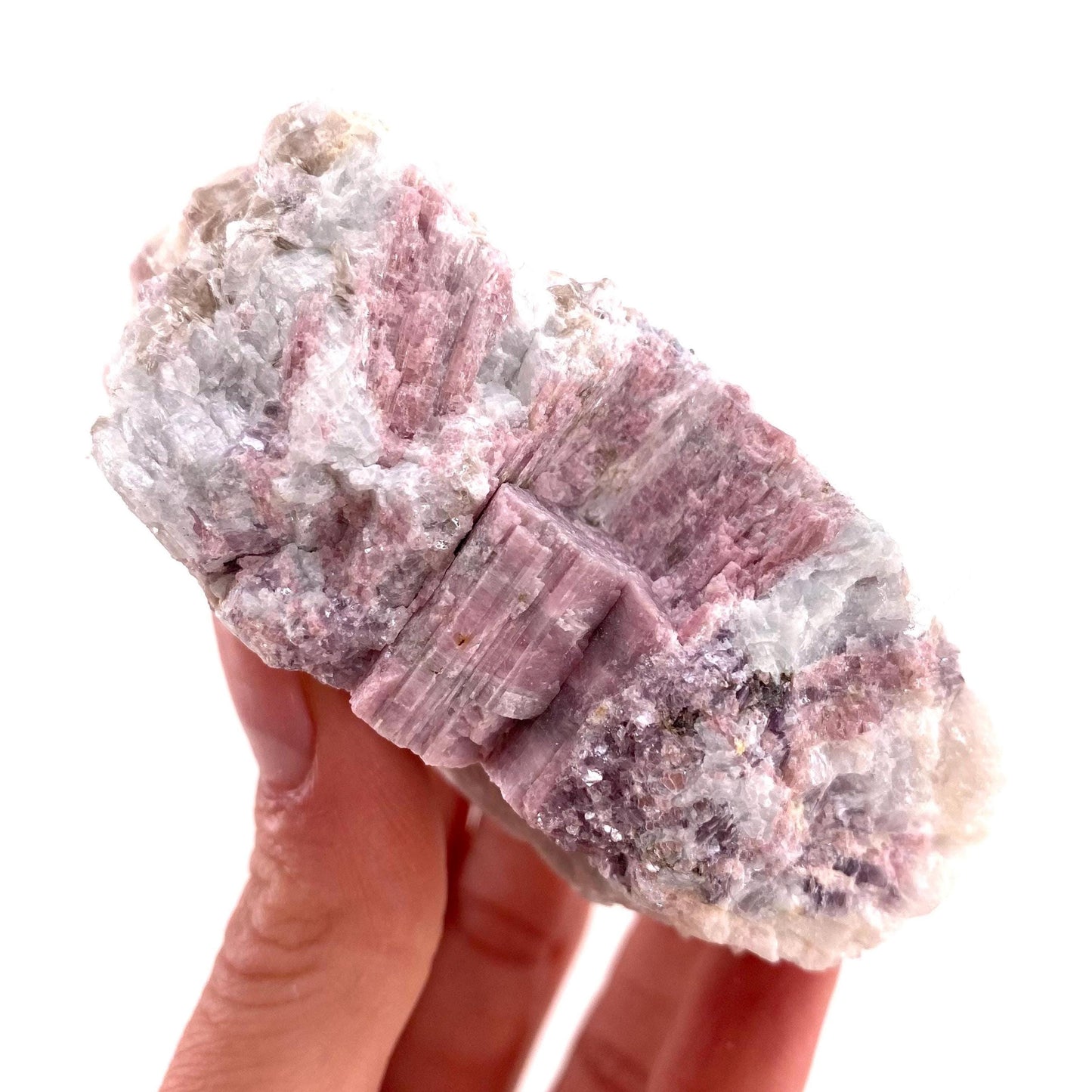 Pink Tourmaline in Quartz (Namibia), raw tourmaline, rubellite, pink tourmaline, raw lepidolite