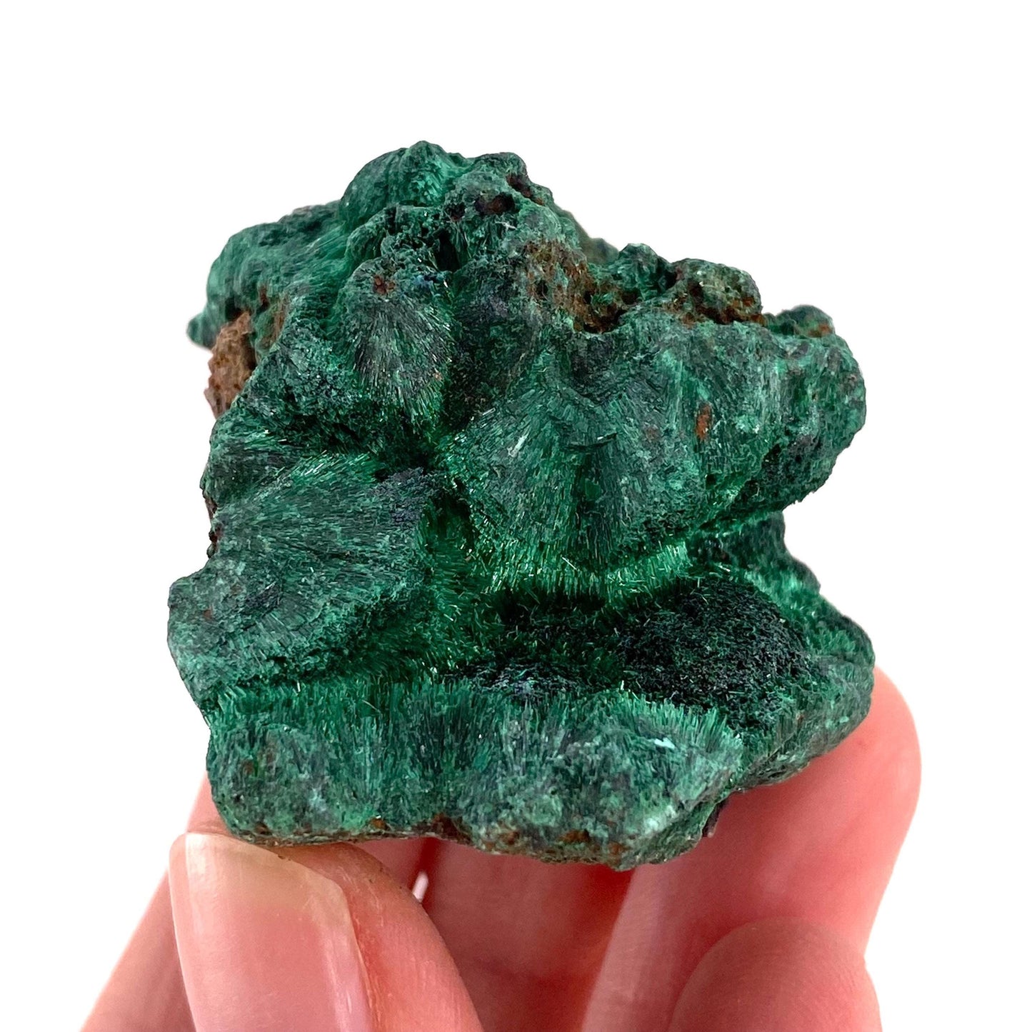 Fibrous Velvet Malachite Specimen (Congo), natural malachite, velvet malachite, malachite crystal