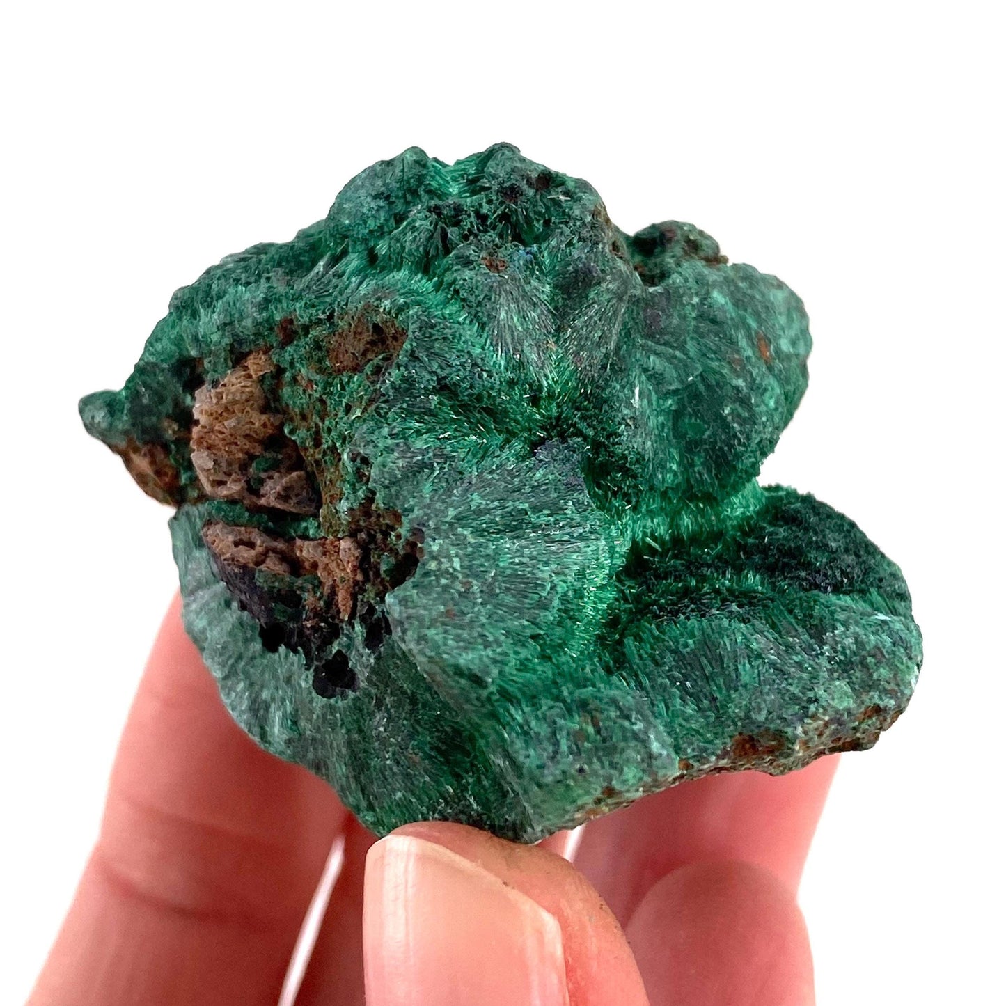Fibrous Velvet Malachite Specimen (Congo), natural malachite, velvet malachite, malachite crystal