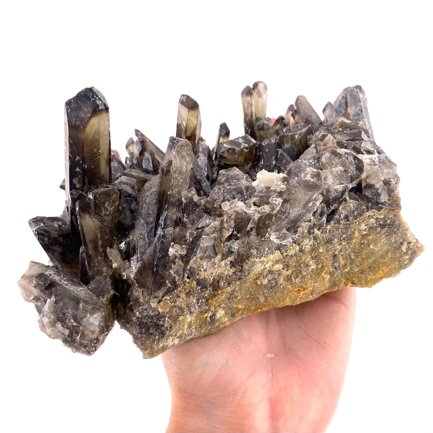 XL Smoky Quartz Cluster, irradiated smoky quartz crystal, raw smoky quartz, smoky quartz point