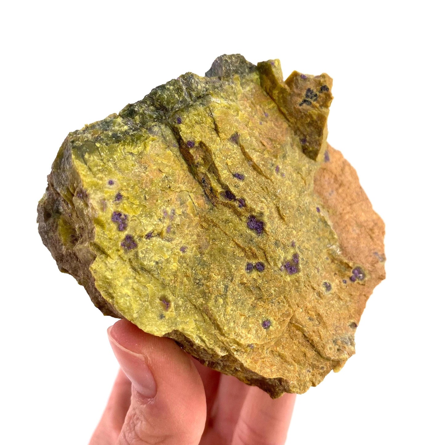 Raw Atlantisite (Tasmania) | stichtite in serpentine, serpentine, purple stichtite, stichtite